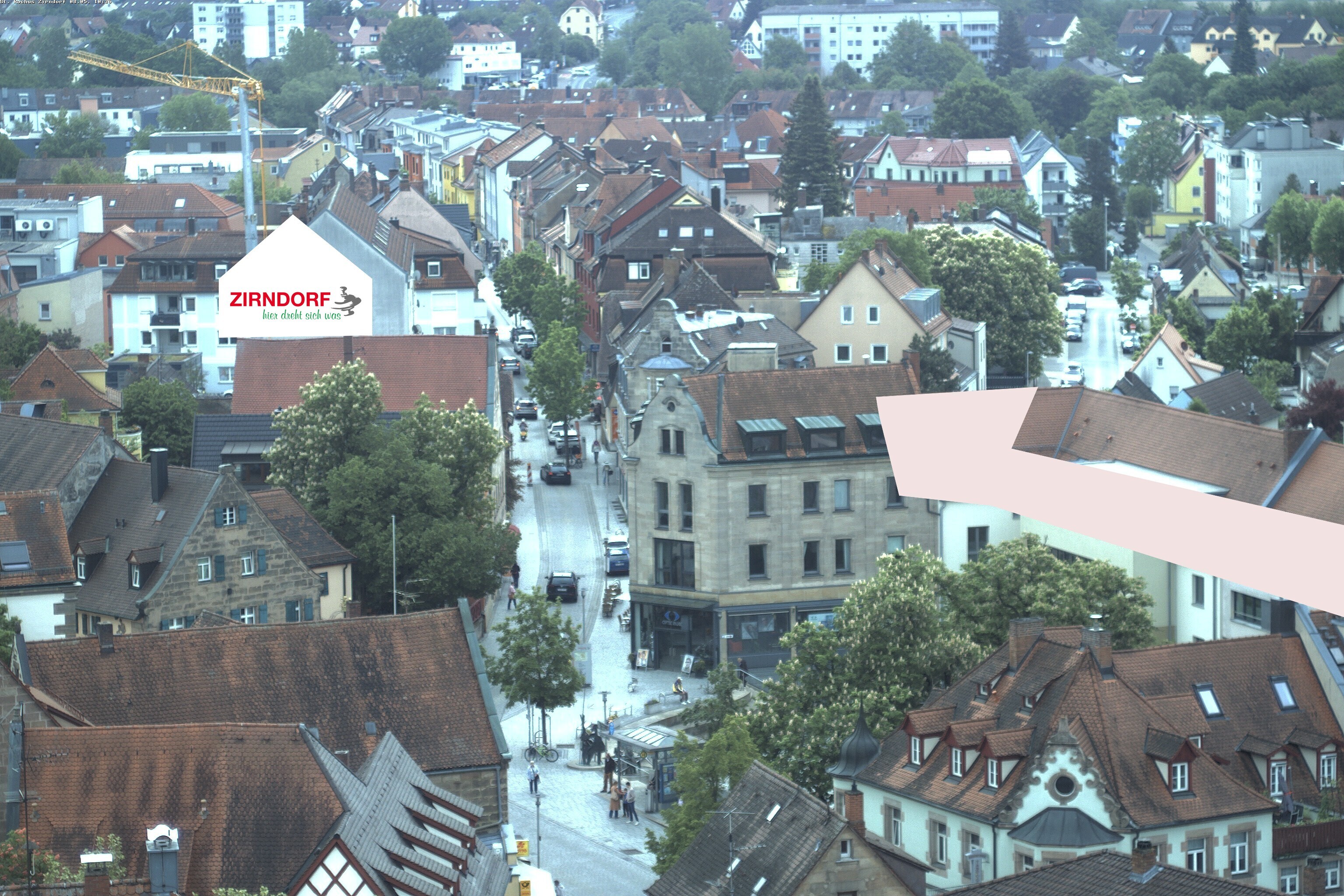Archiv Foto Webcam Kirchturm Zirndorf