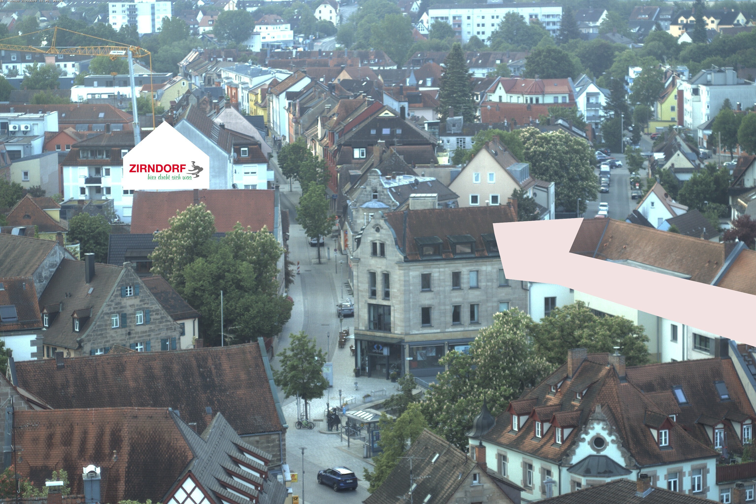Archiv Foto Webcam Kirchturm Zirndorf