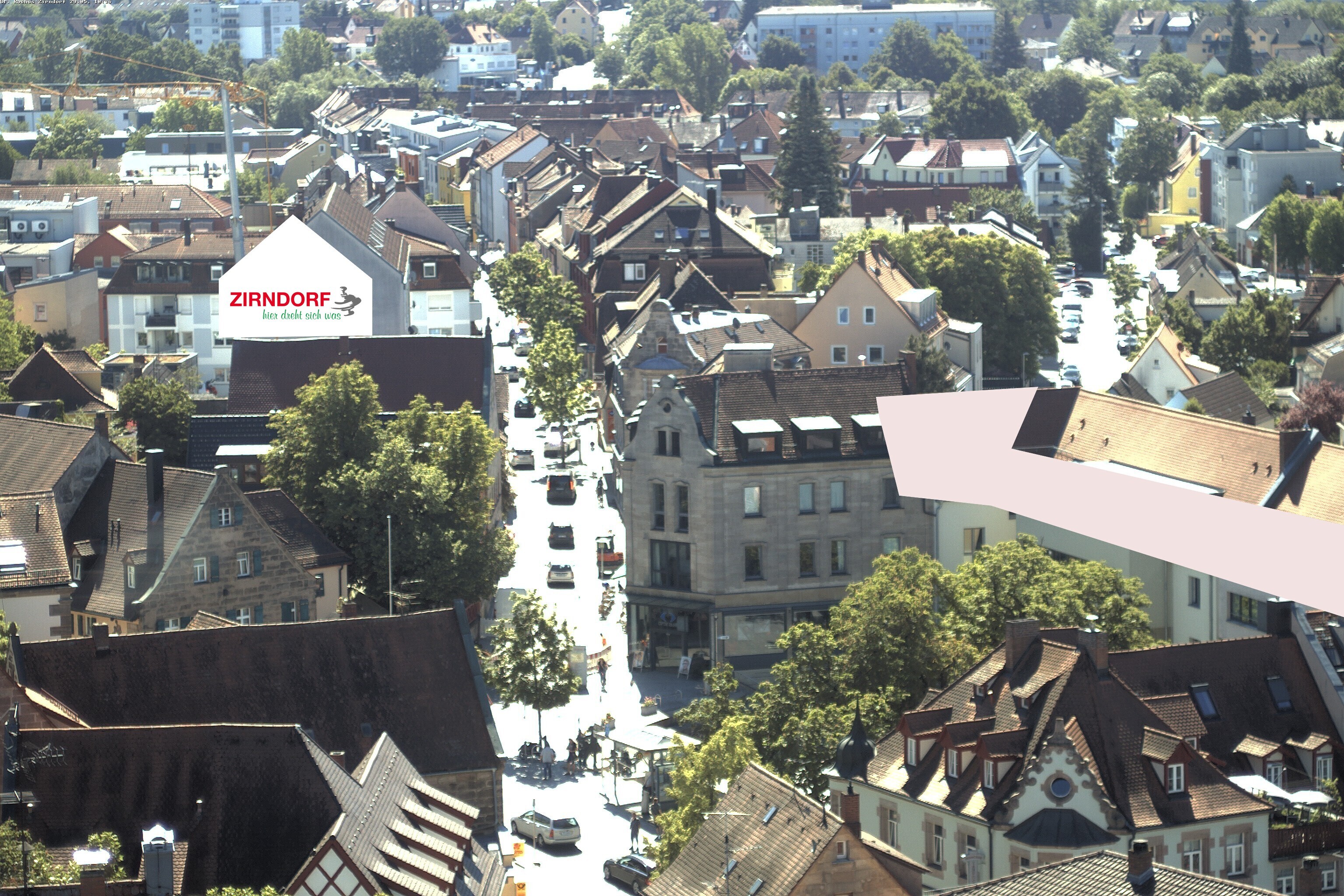 Archiv Foto Webcam Kirchturm Zirndorf