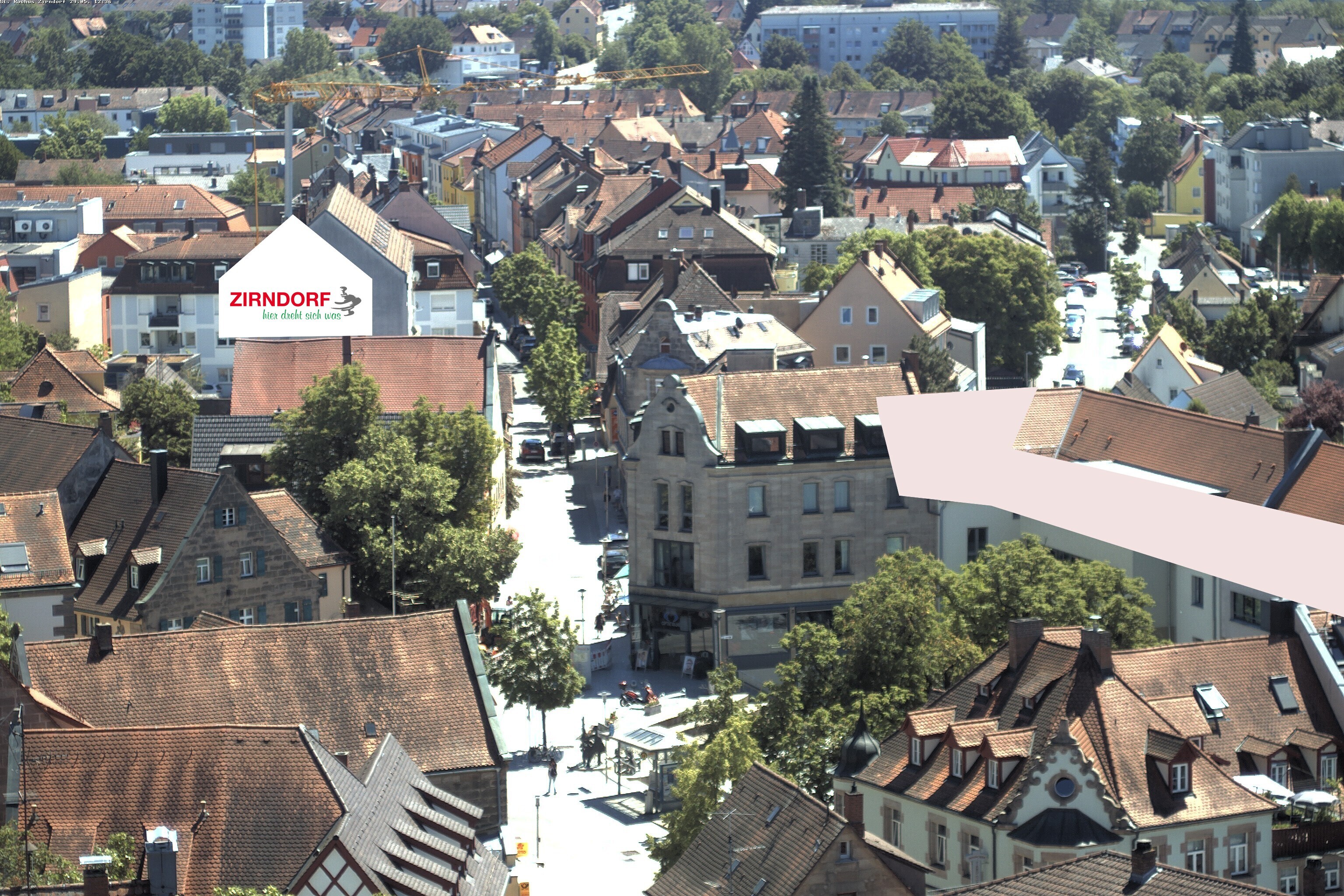 Archiv Foto Webcam Kirchturm Zirndorf