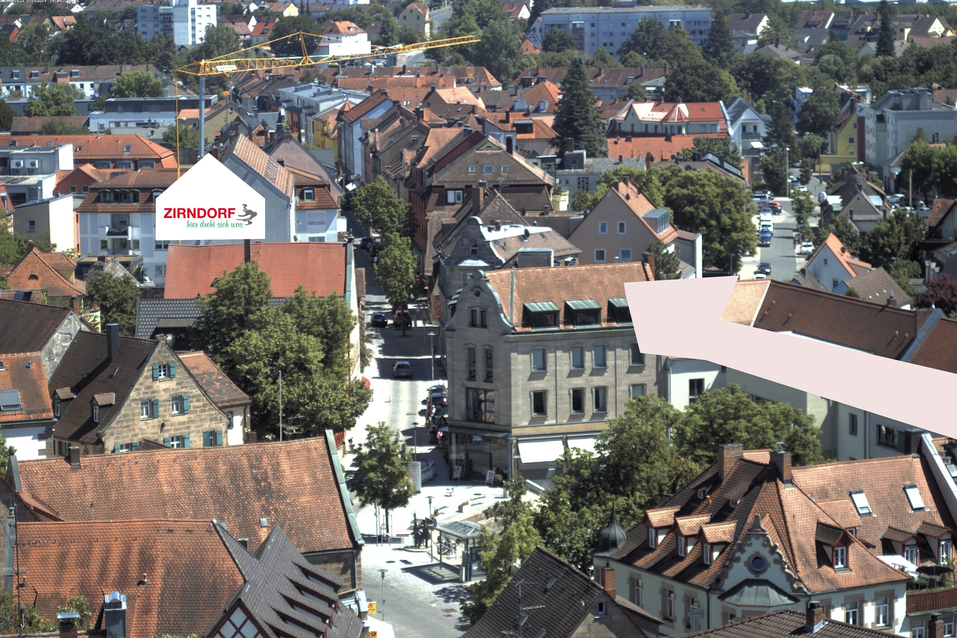 Archiv Foto Webcam Kirchturm Zirndorf