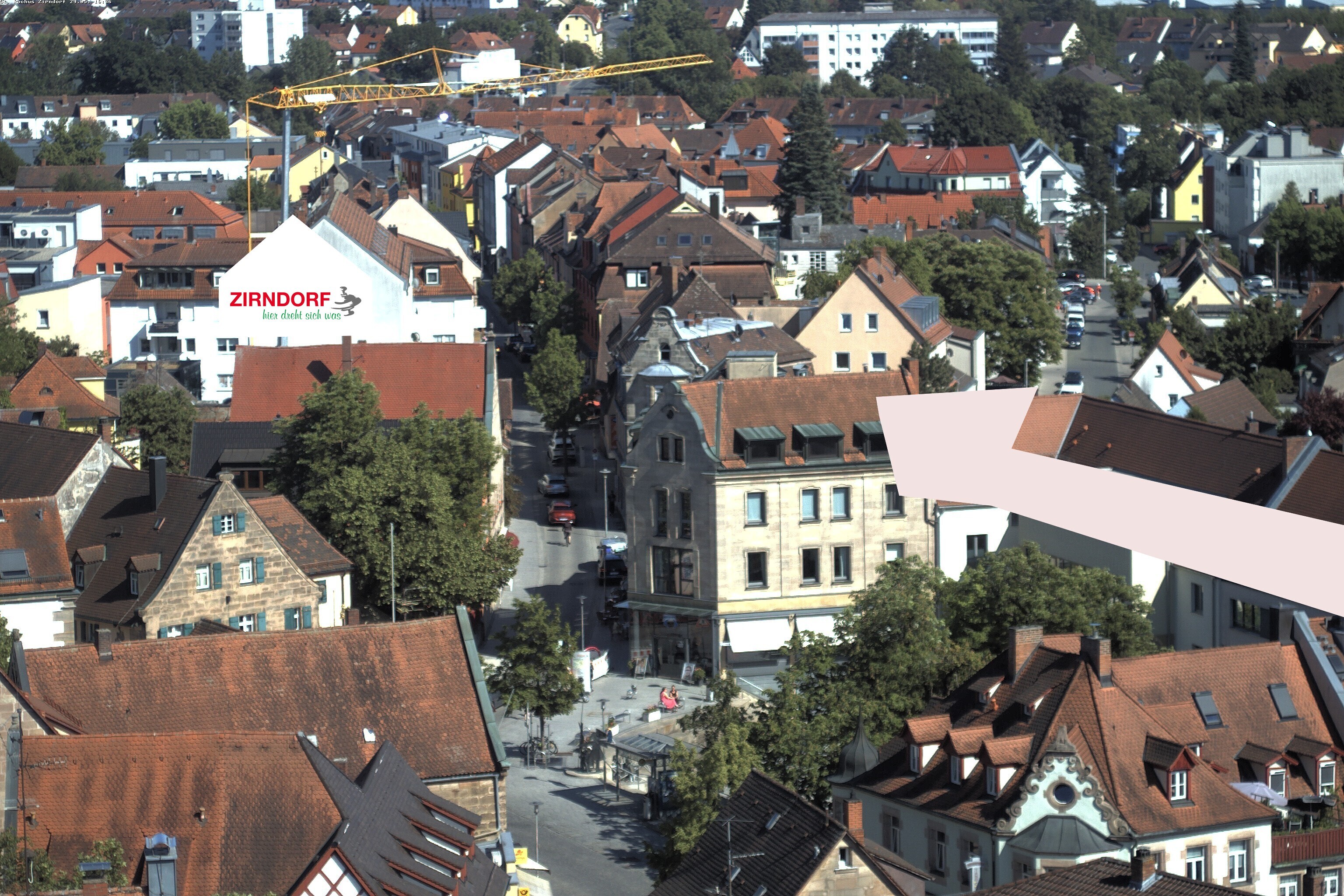 Archiv Foto Webcam Kirchturm Zirndorf
