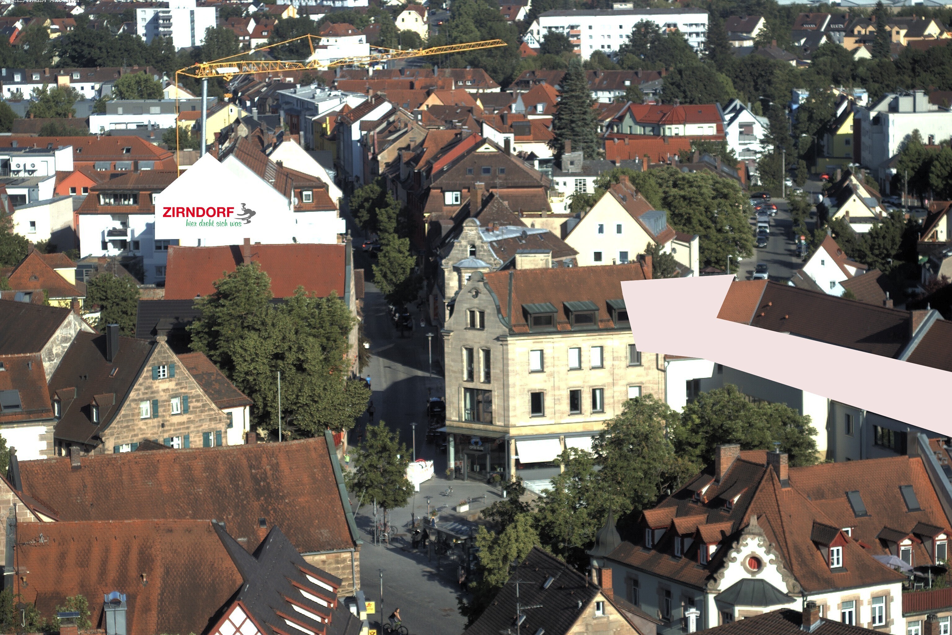 Archiv Foto Webcam Kirchturm Zirndorf