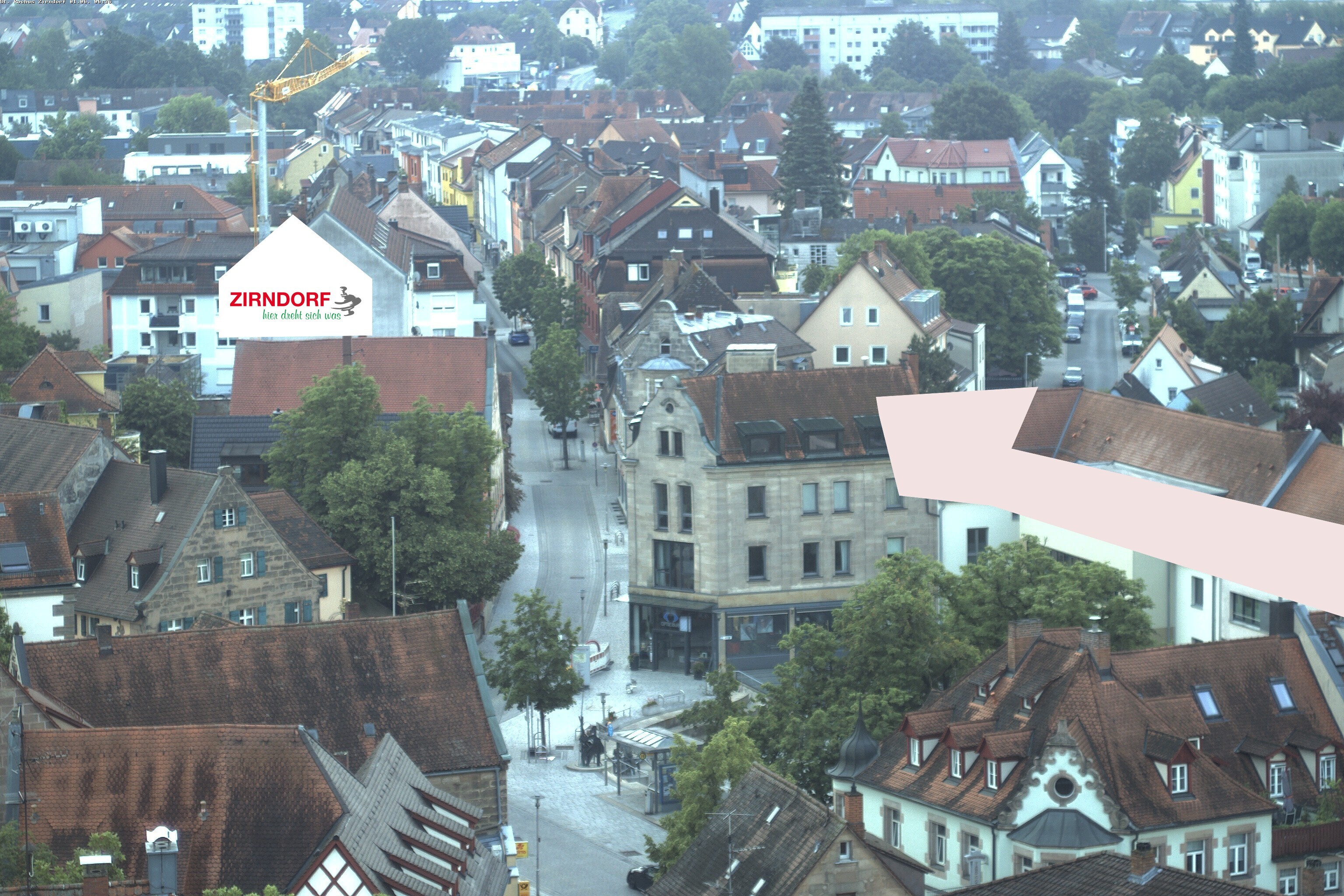 Archiv Foto Webcam Kirchturm Zirndorf