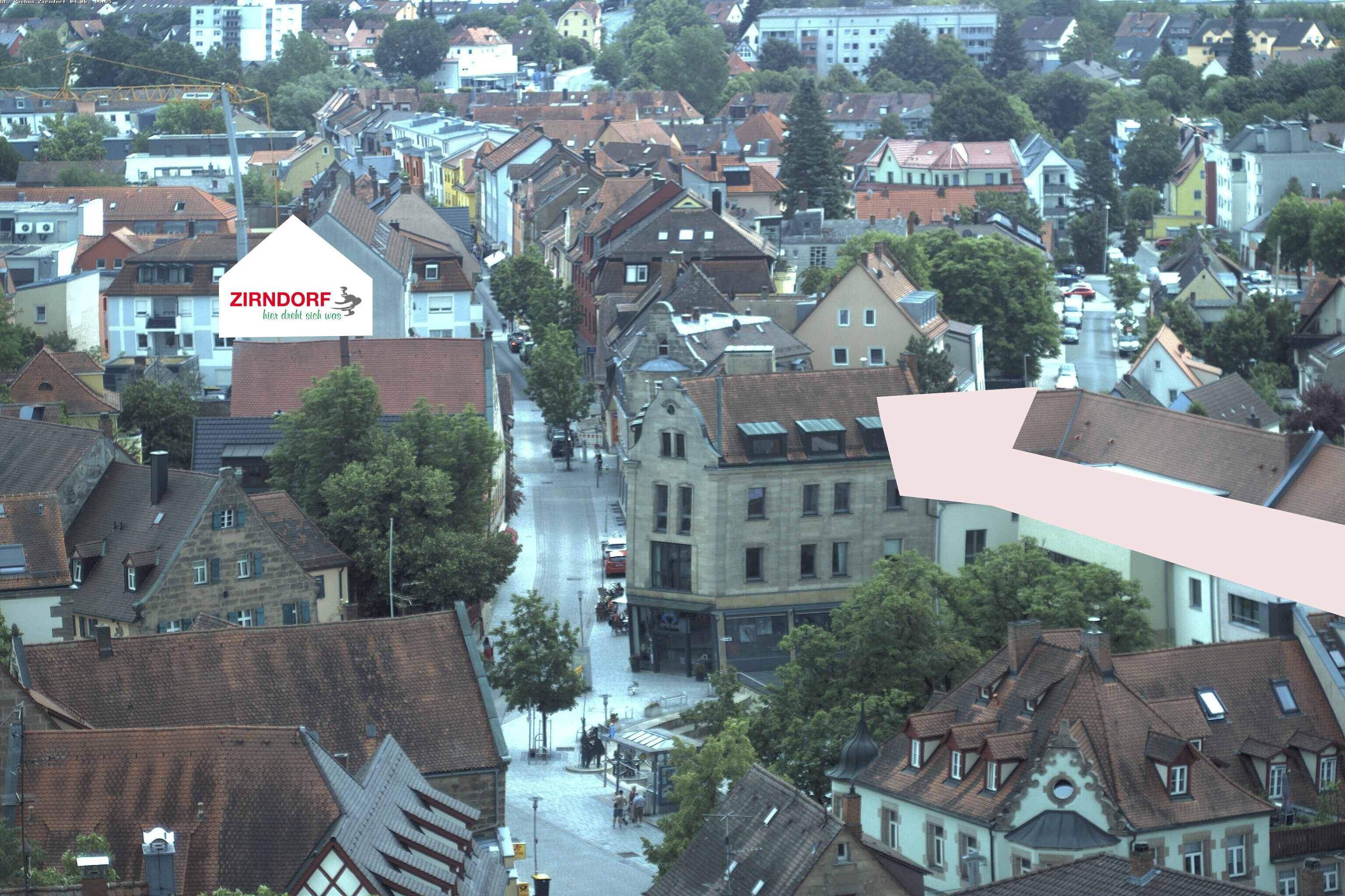 Archiv Foto Webcam Kirchturm Zirndorf