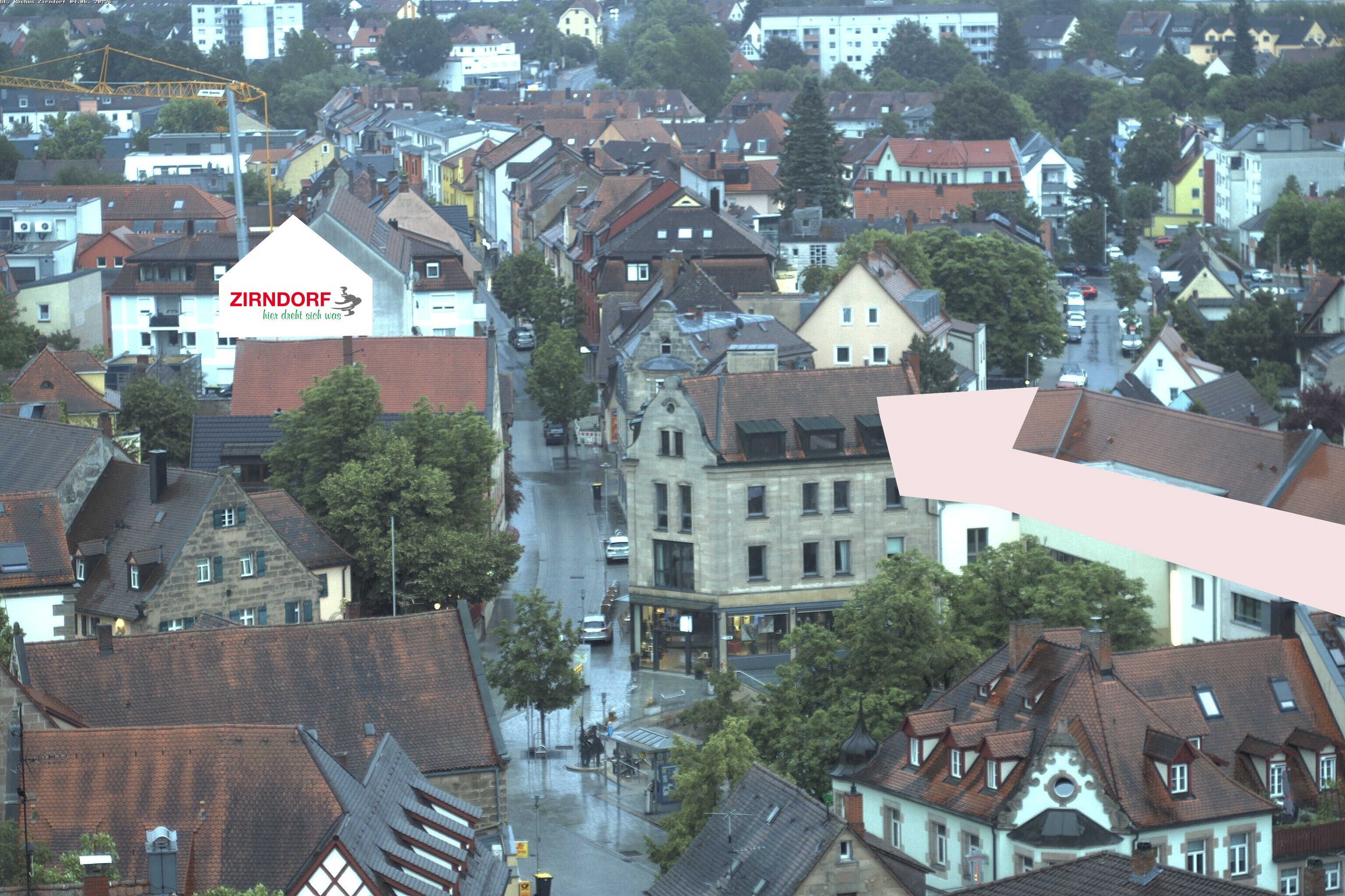 Archiv Foto Webcam Kirchturm Zirndorf