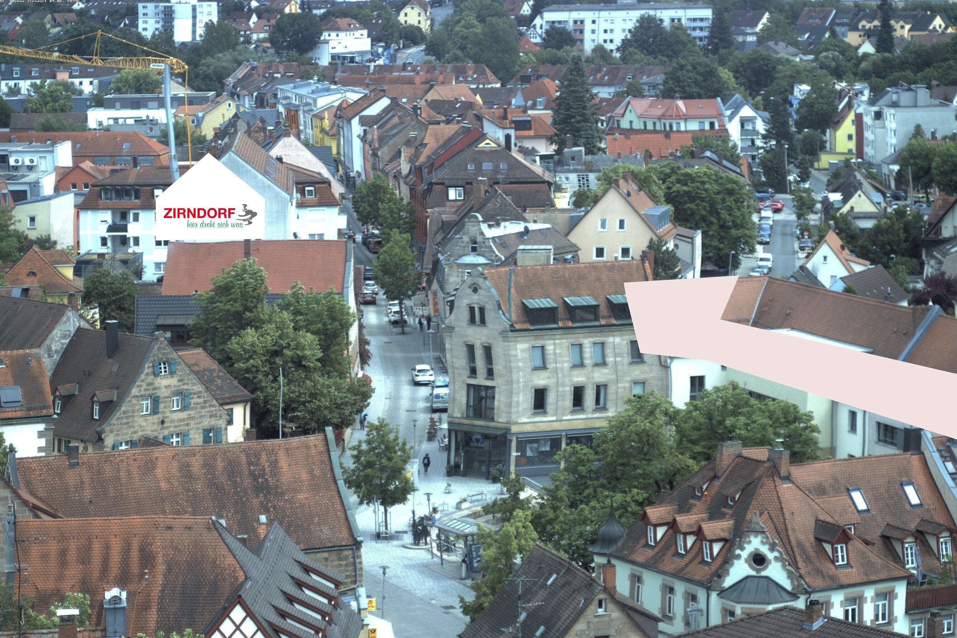 Archiv Foto Webcam Kirchturm Zirndorf