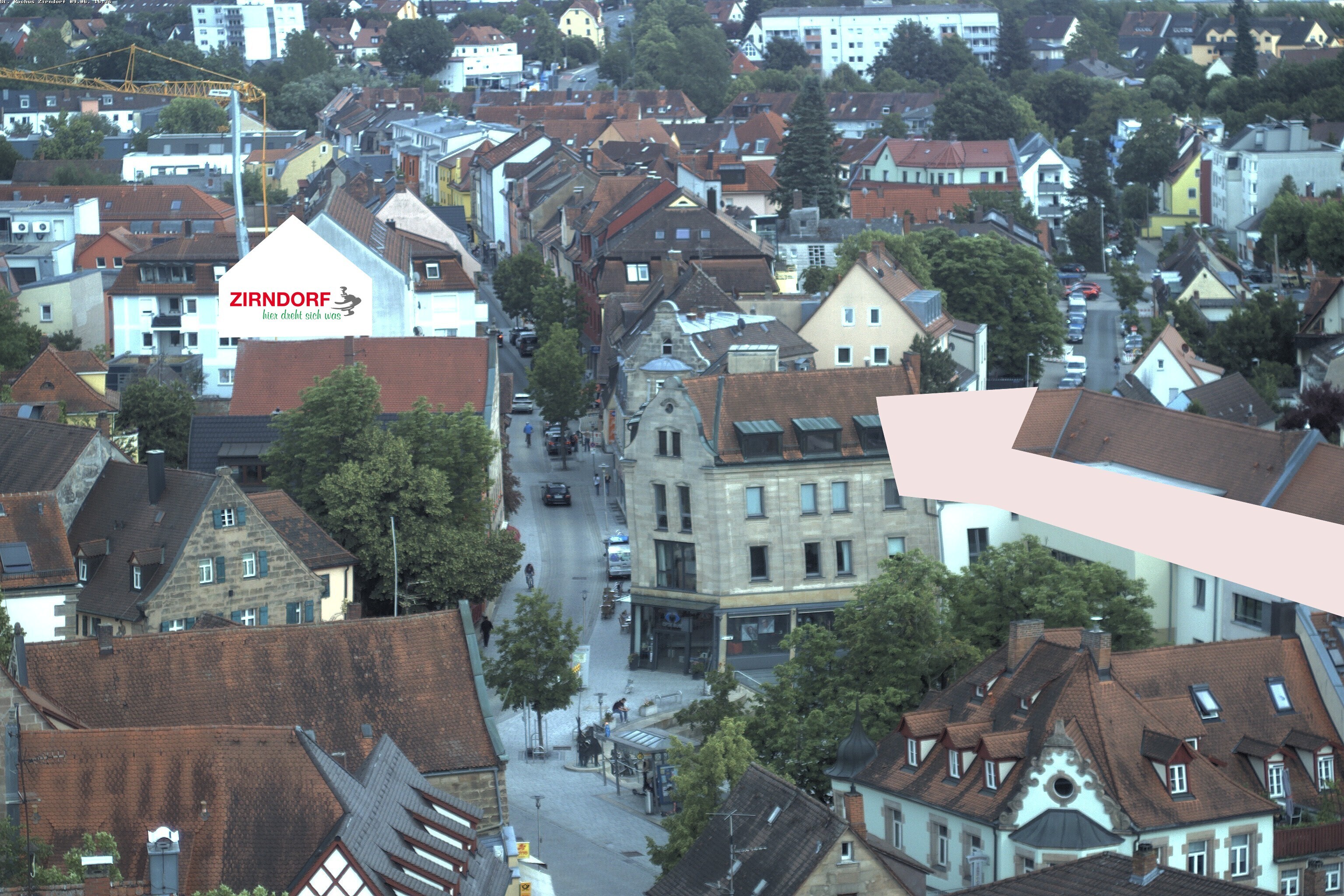 Archiv Foto Webcam Kirchturm Zirndorf