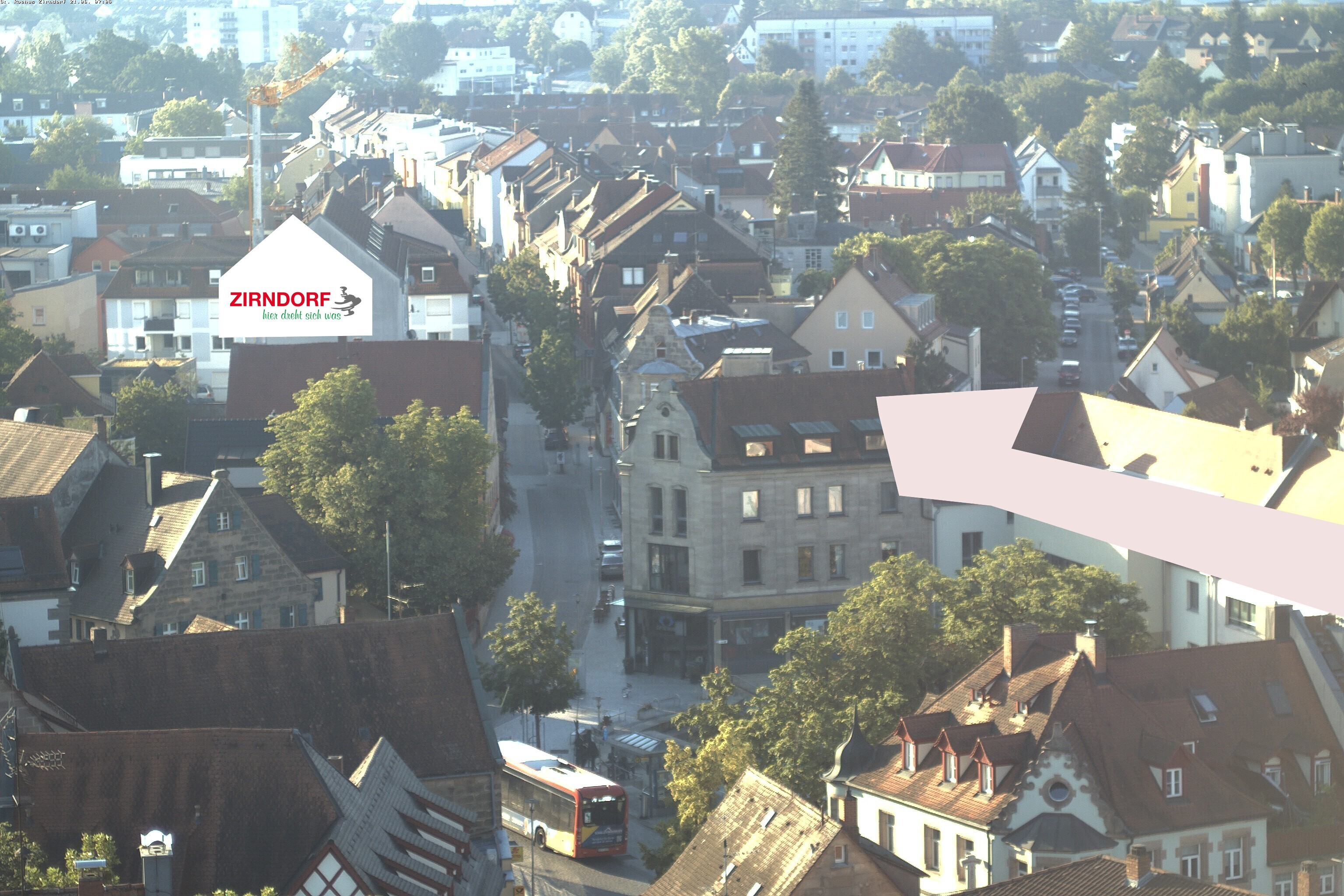 Archiv Foto Webcam Kirchturm Zirndorf