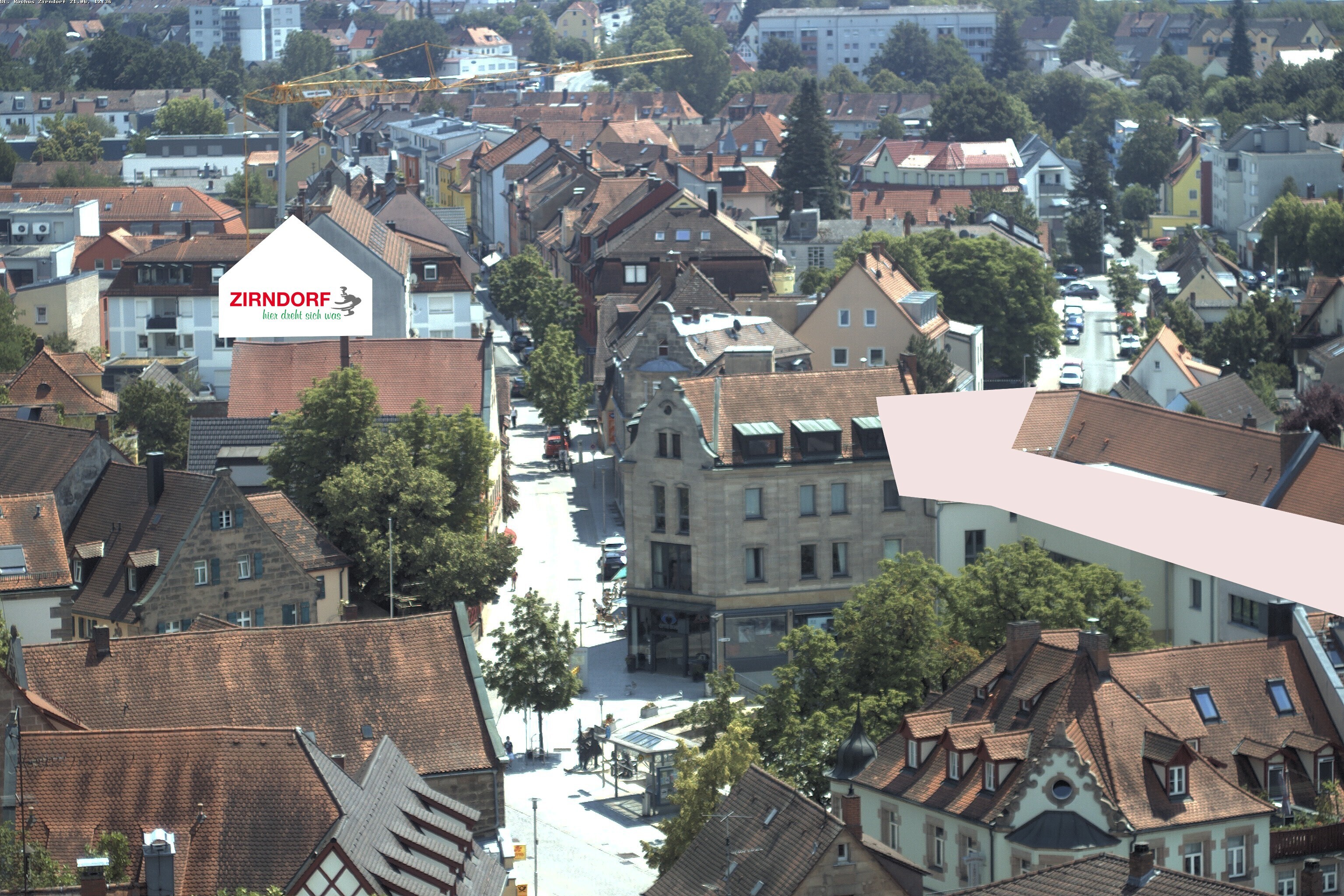 Archiv Foto Webcam Kirchturm Zirndorf