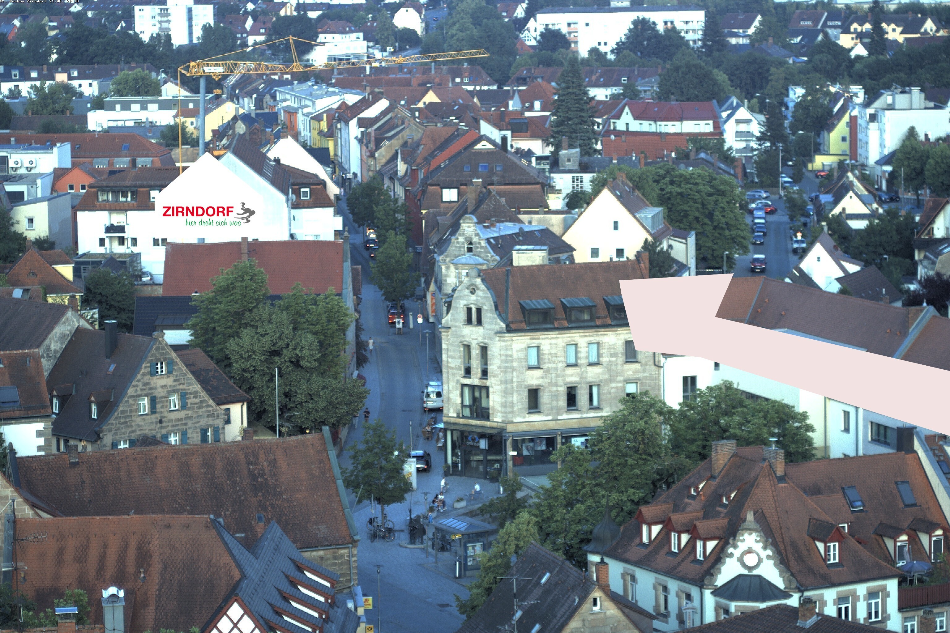 Archiv Foto Webcam Kirchturm Zirndorf