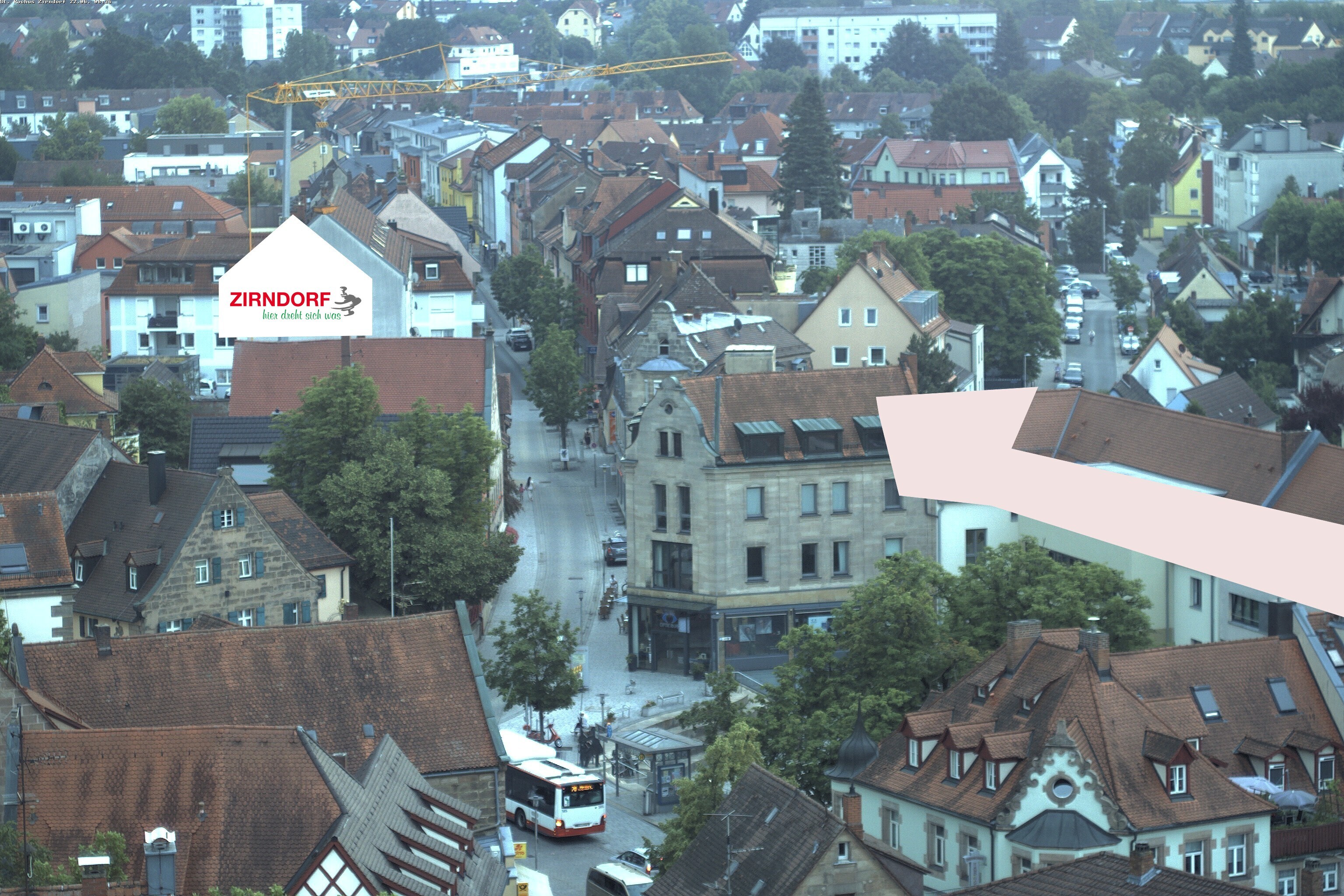 Archiv Foto Webcam Kirchturm Zirndorf