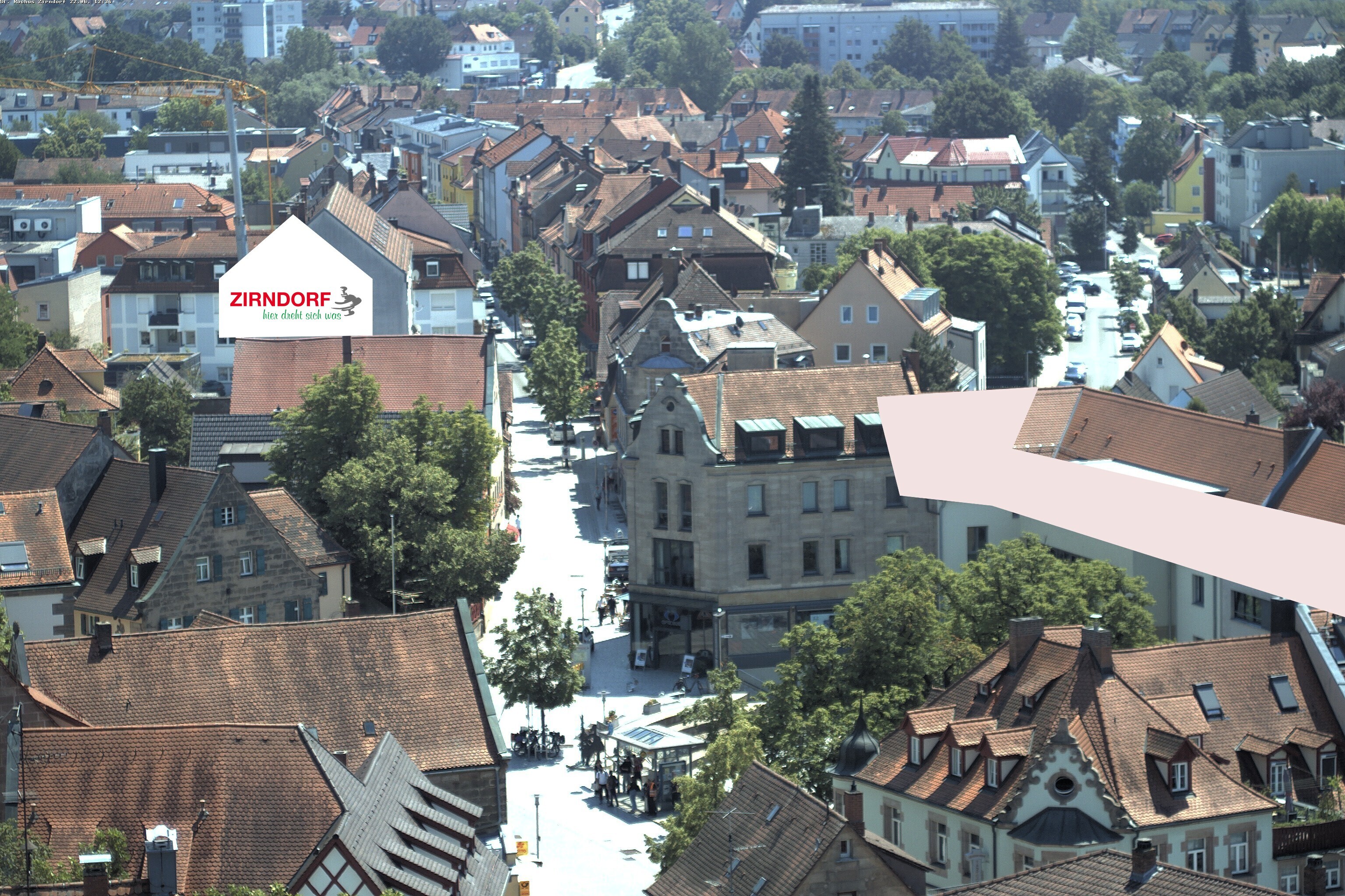 Archiv Foto Webcam Kirchturm Zirndorf