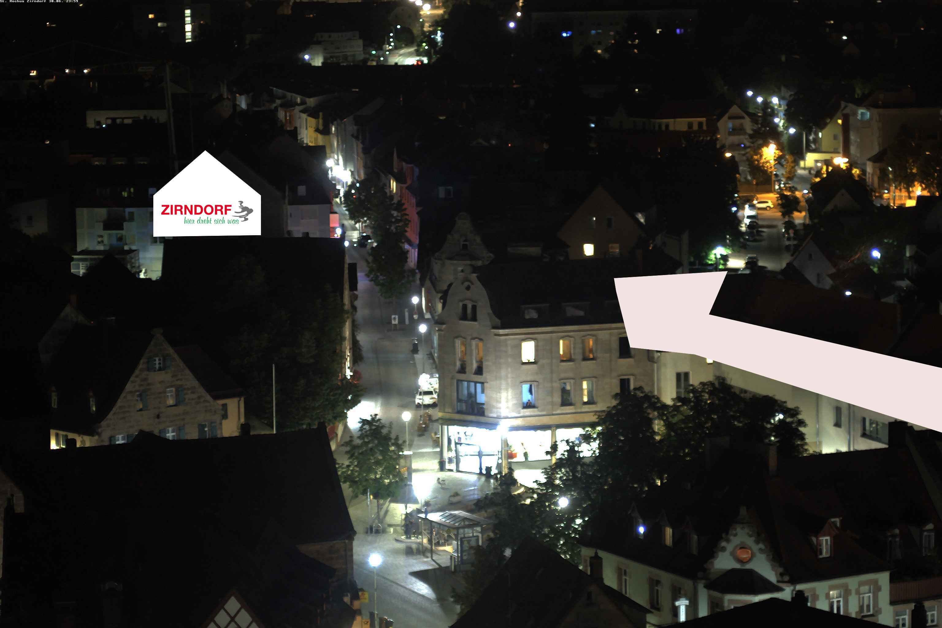 Archiv Foto Webcam Kirchturm Zirndorf