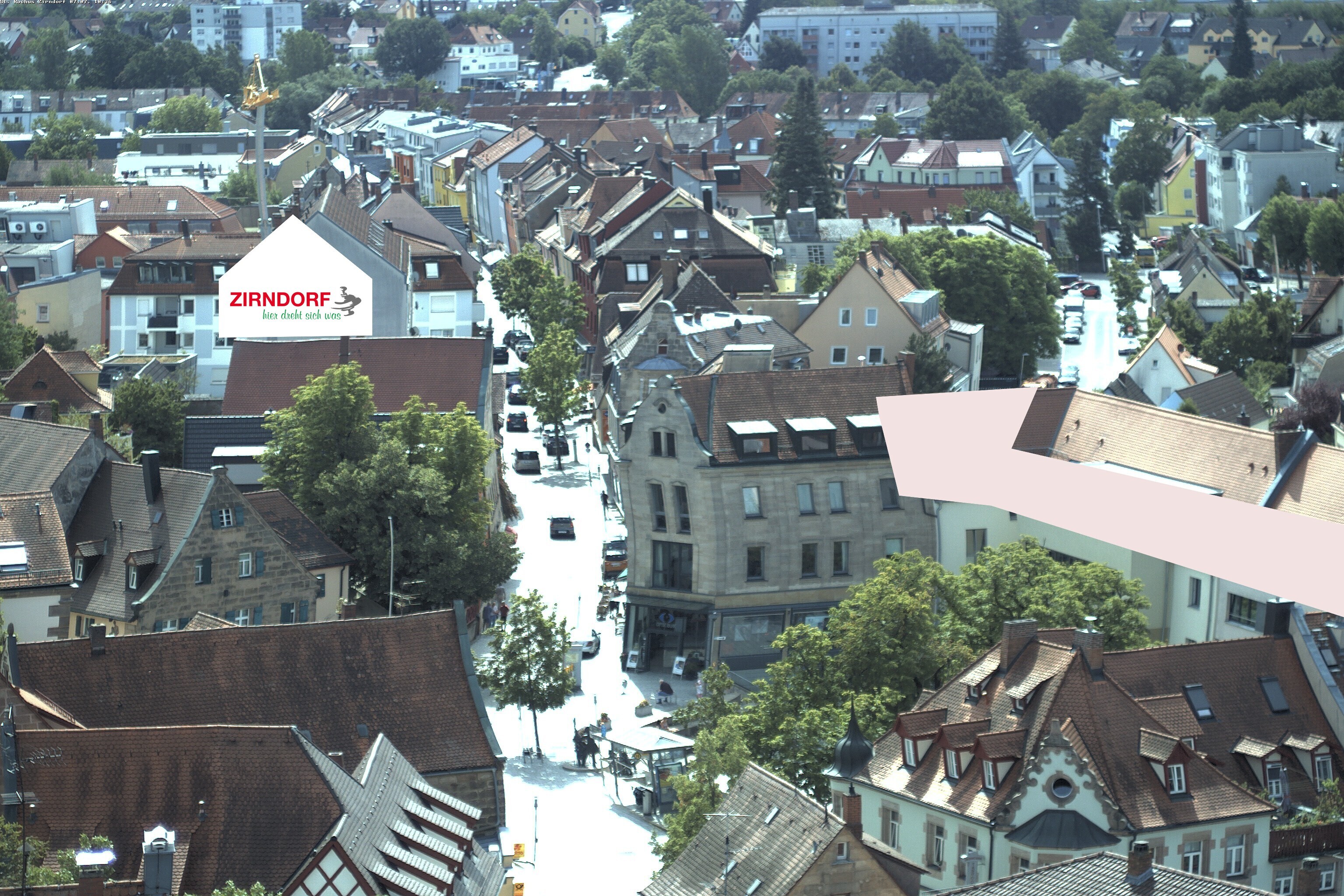 Archiv Foto Webcam Kirchturm Zirndorf