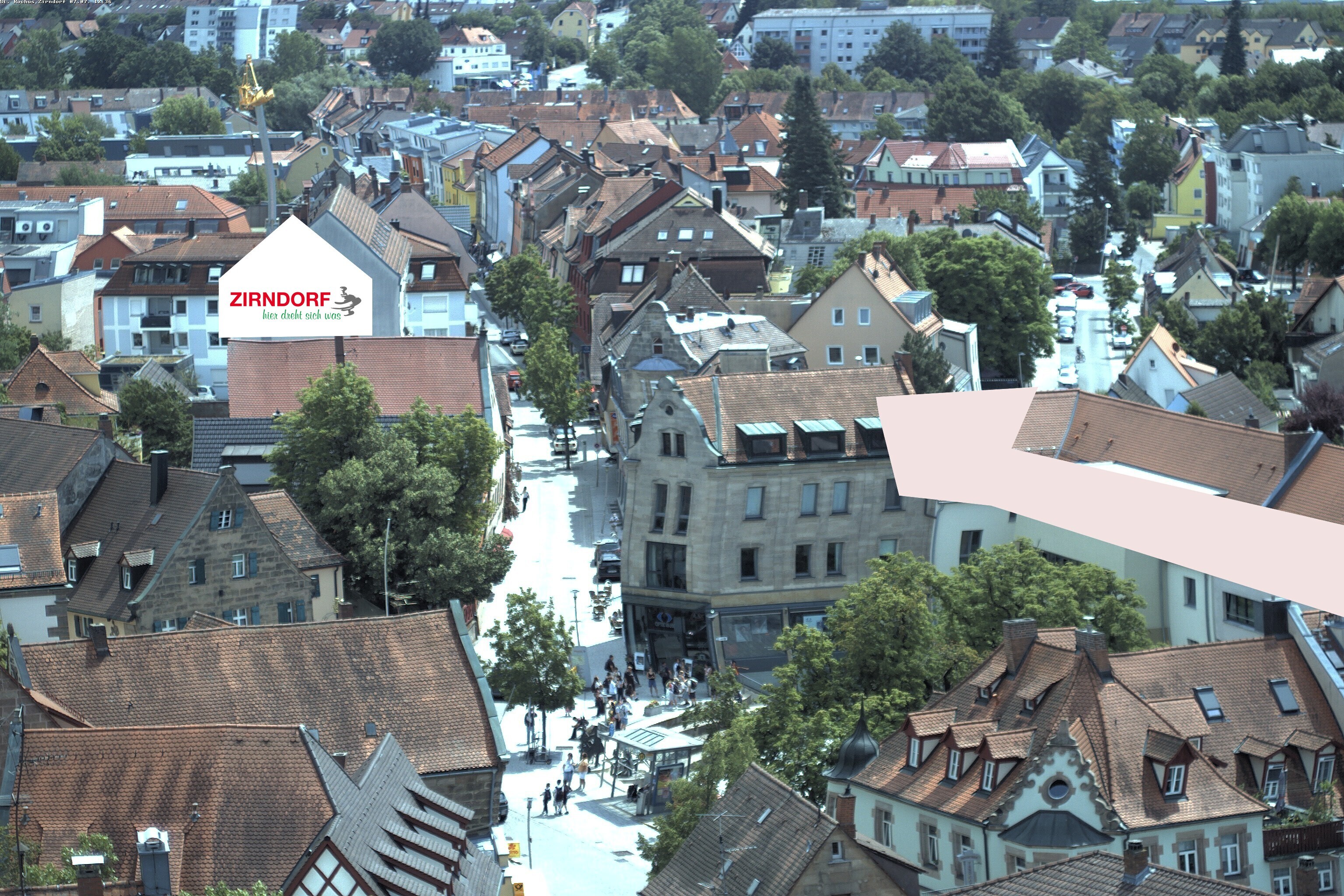 Archiv Foto Webcam Kirchturm Zirndorf