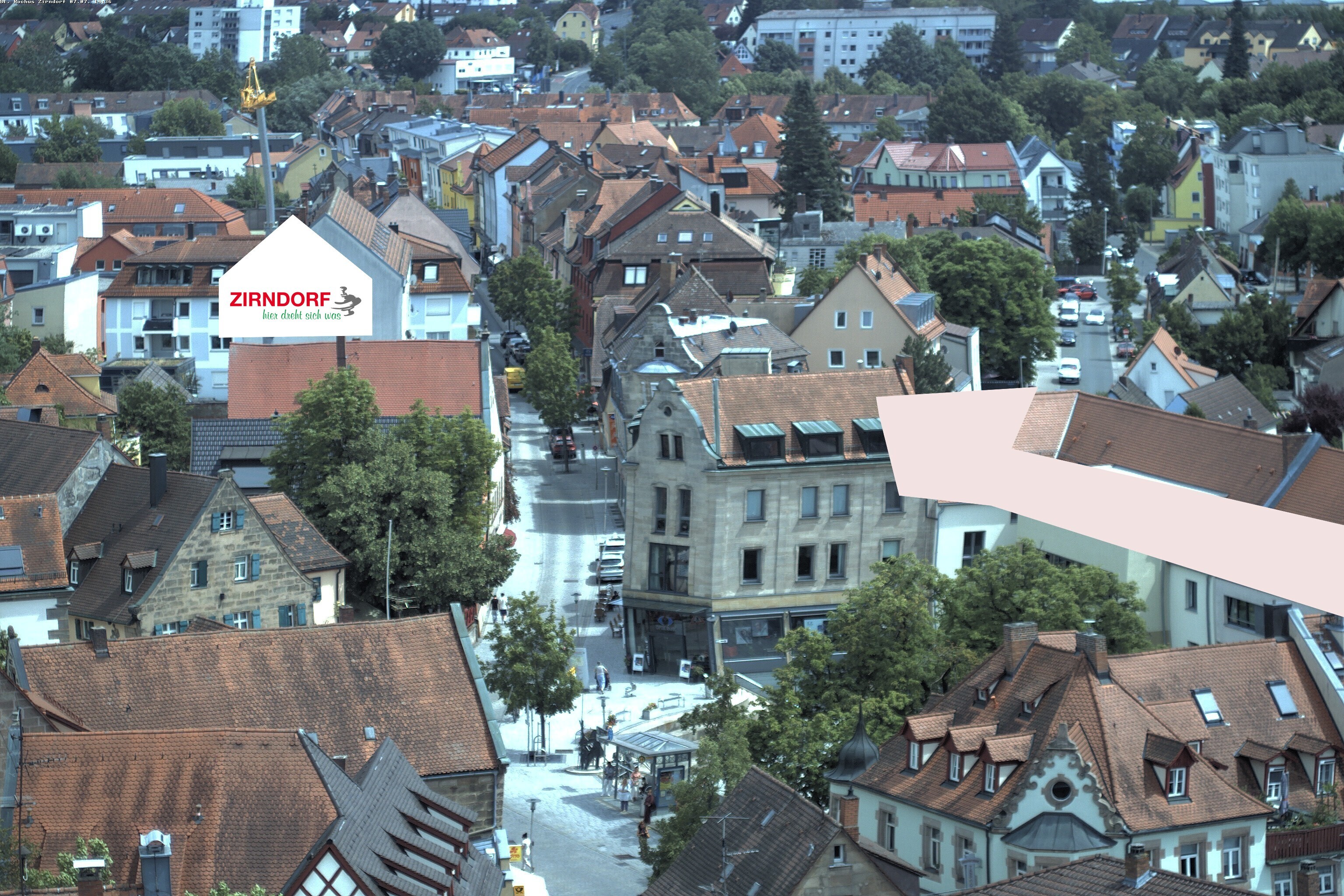 Archiv Foto Webcam Kirchturm Zirndorf