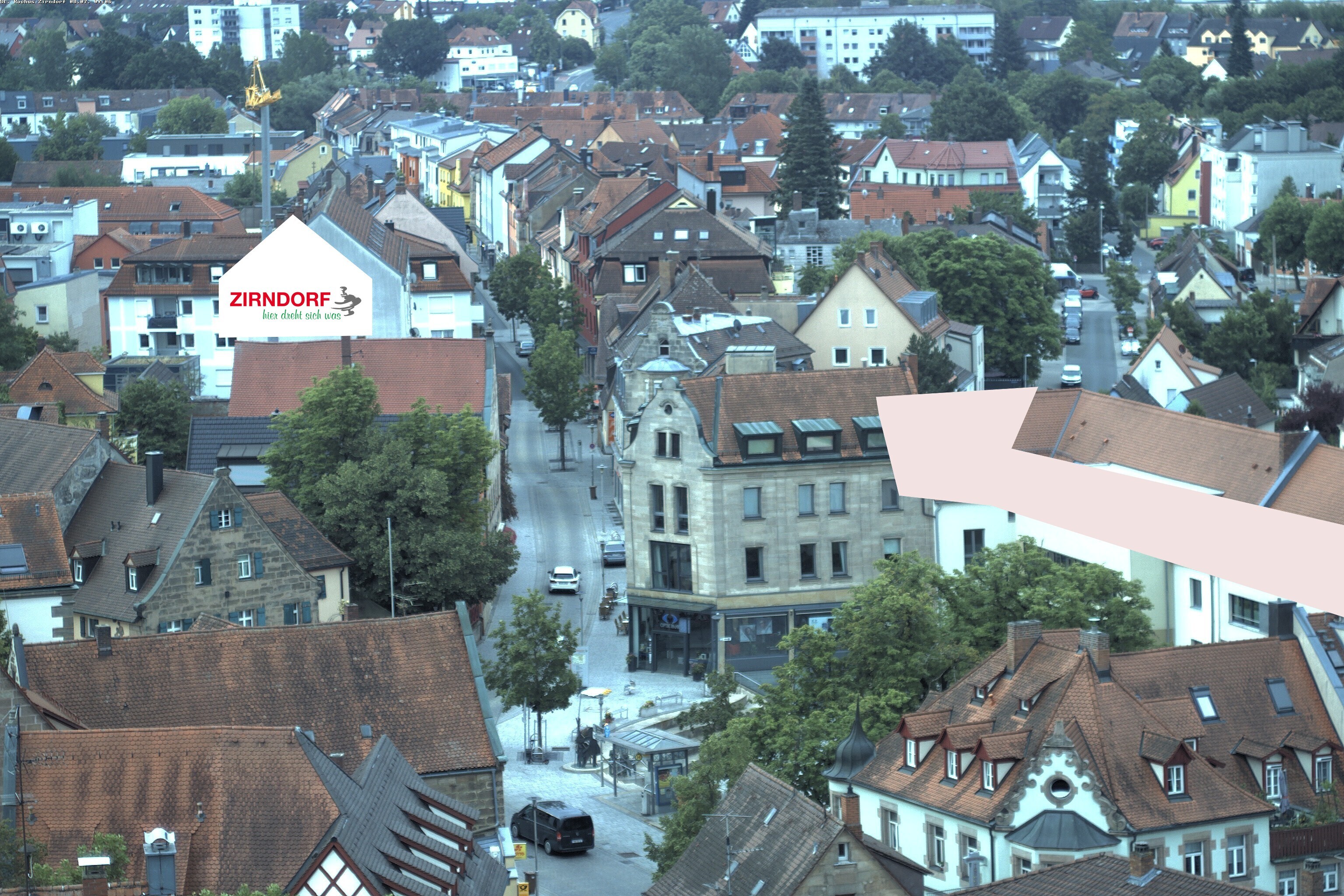 Archiv Foto Webcam Kirchturm Zirndorf
