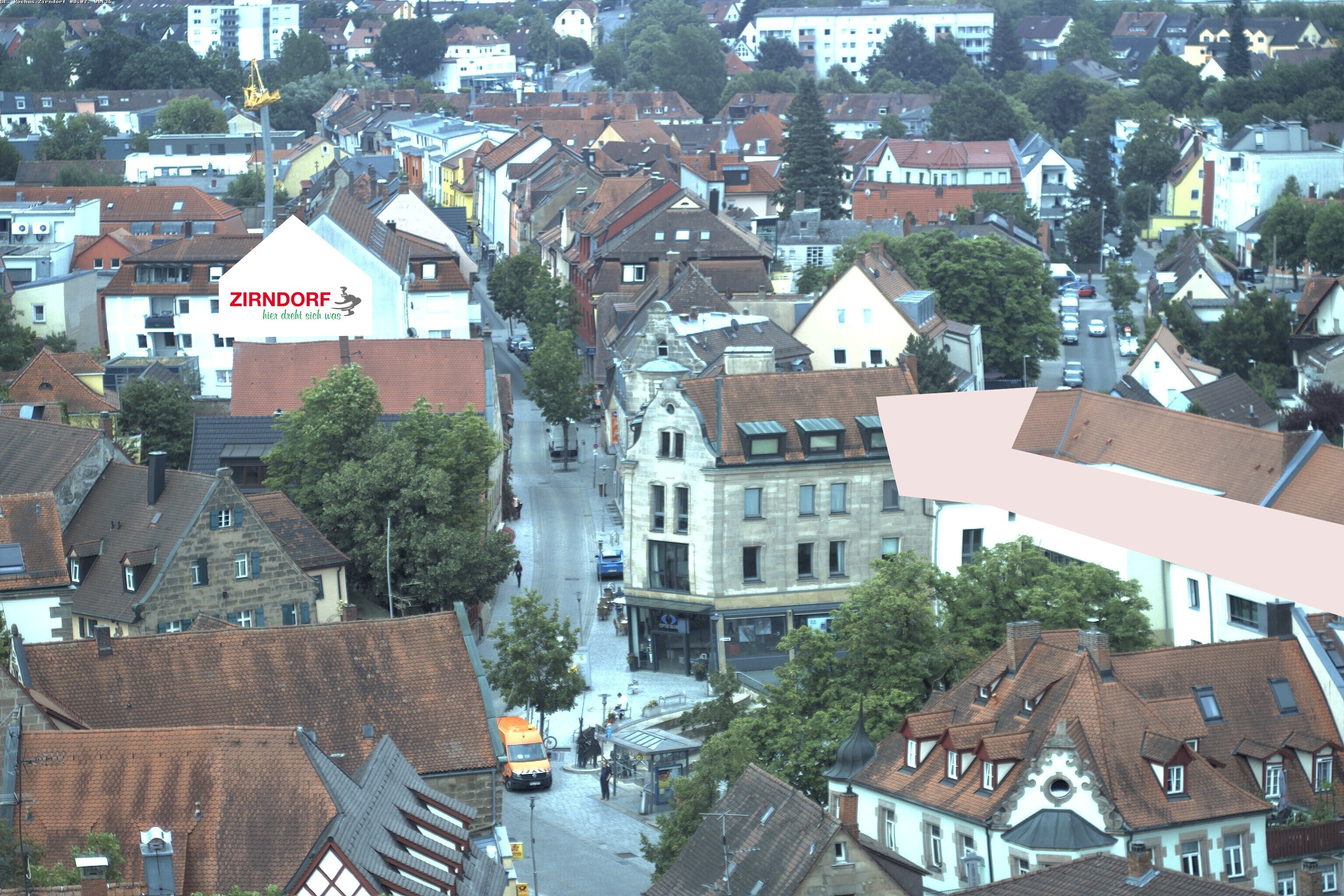 Archiv Foto Webcam Kirchturm Zirndorf