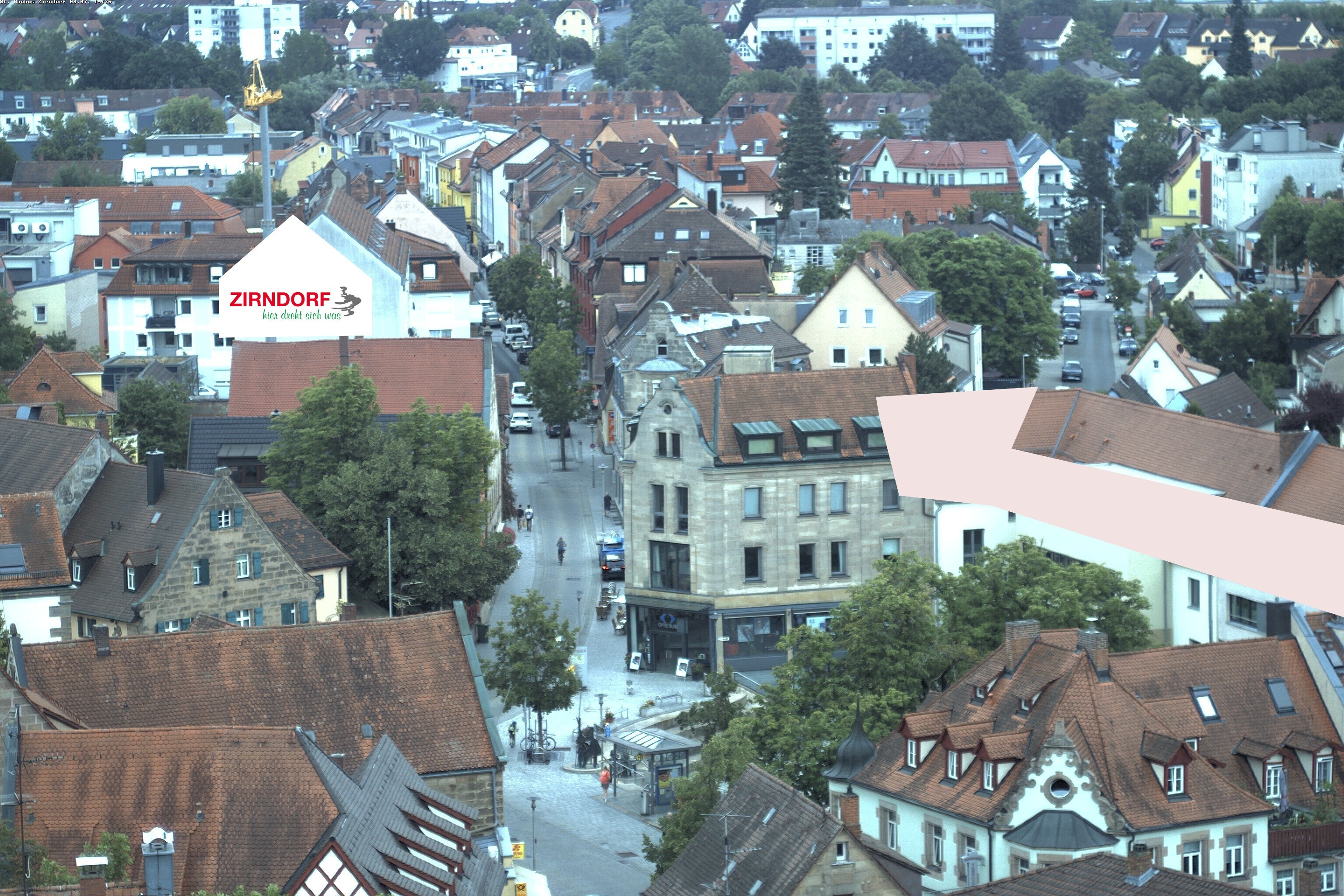 Archiv Foto Webcam Kirchturm Zirndorf