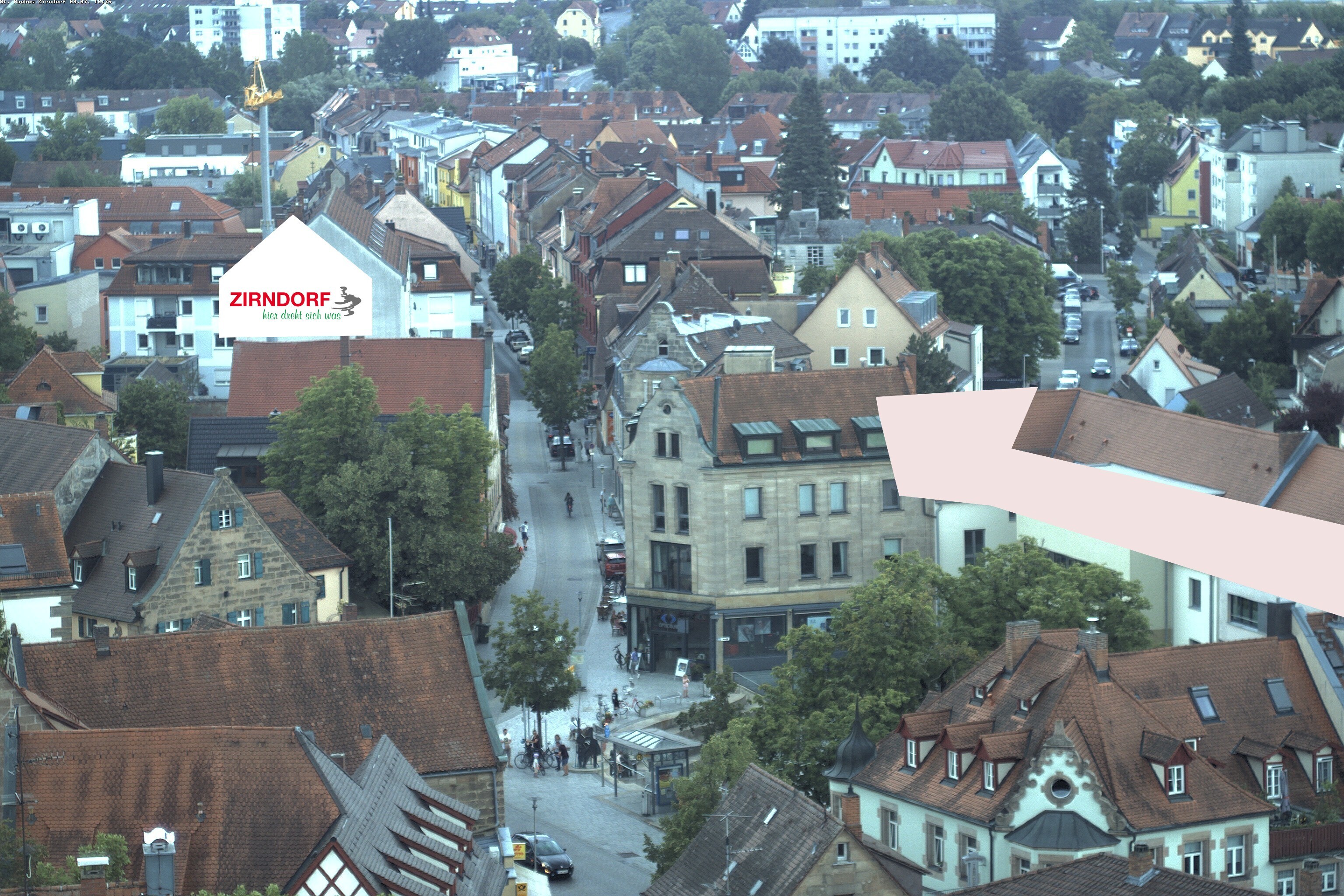 Archiv Foto Webcam Kirchturm Zirndorf