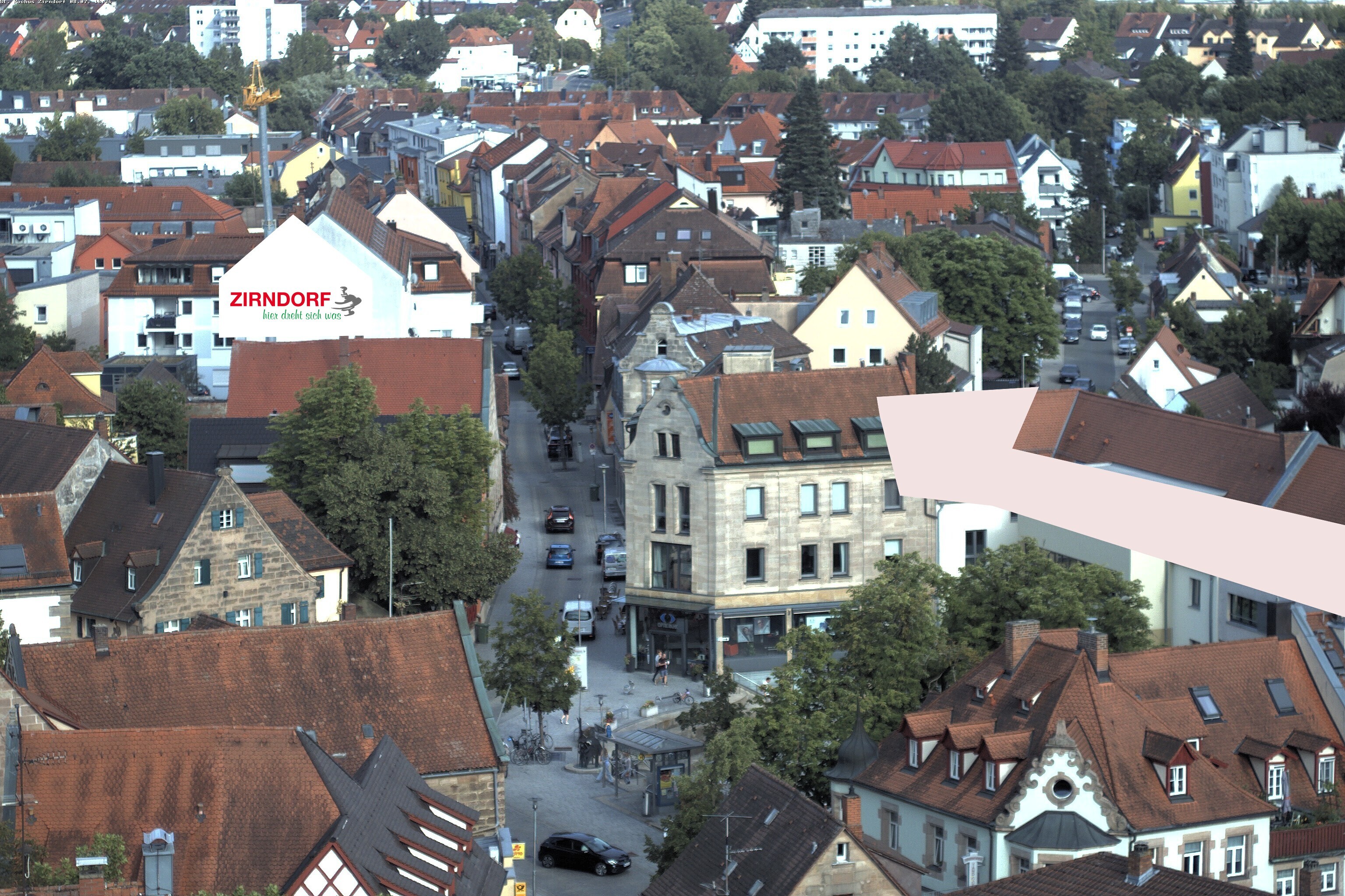 Archiv Foto Webcam Kirchturm Zirndorf