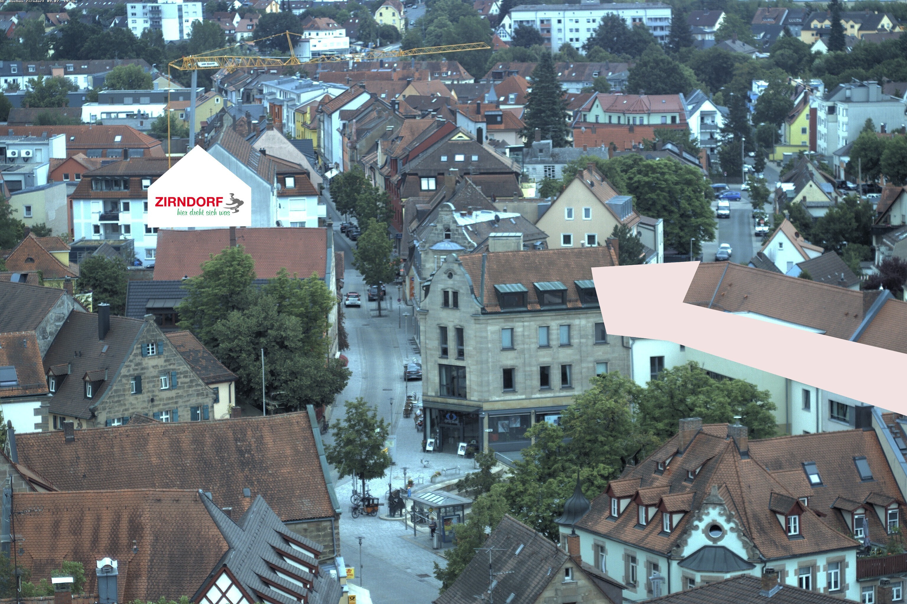 Archiv Foto Webcam Kirchturm Zirndorf