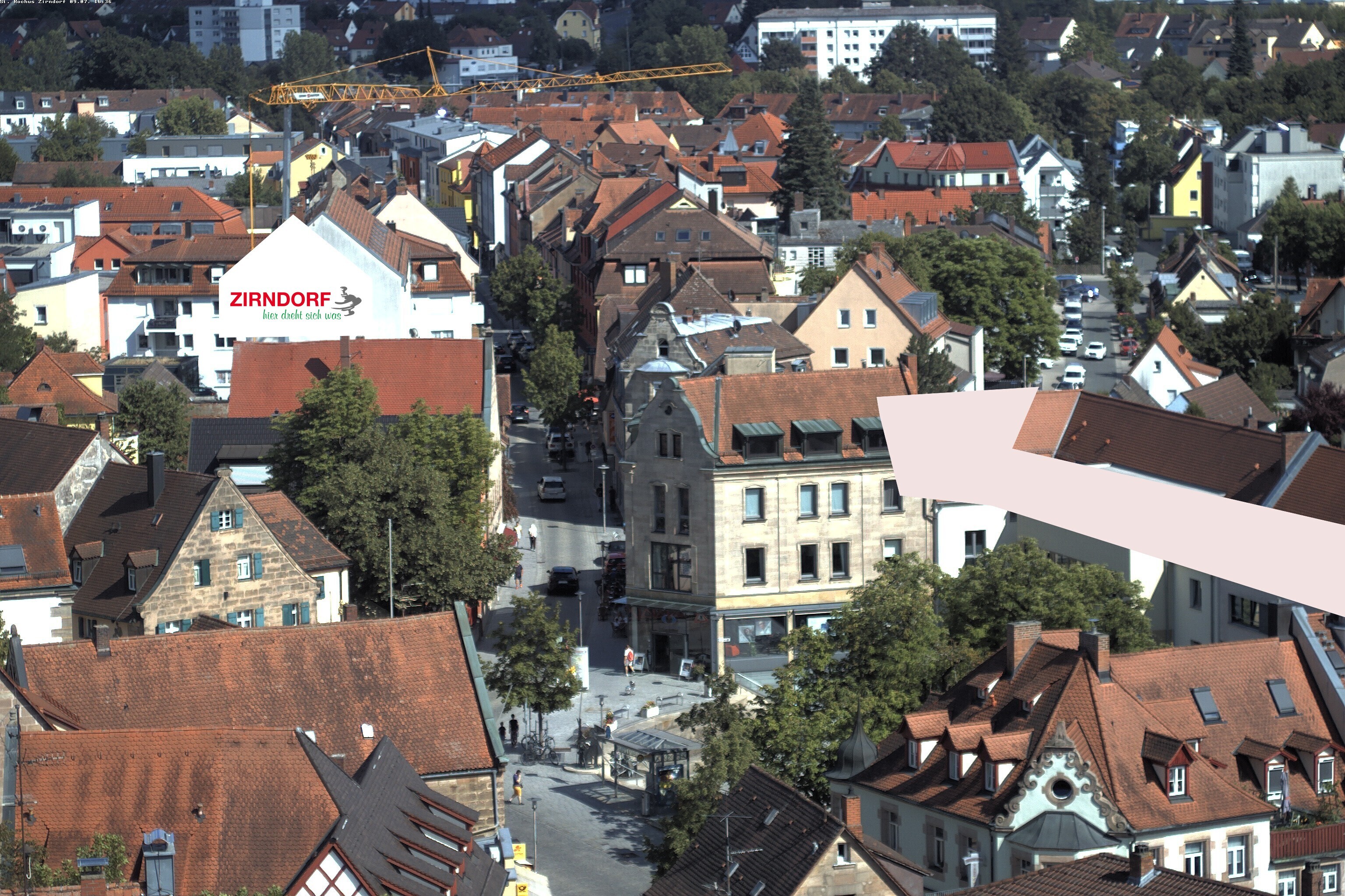 Archiv Foto Webcam Kirchturm Zirndorf