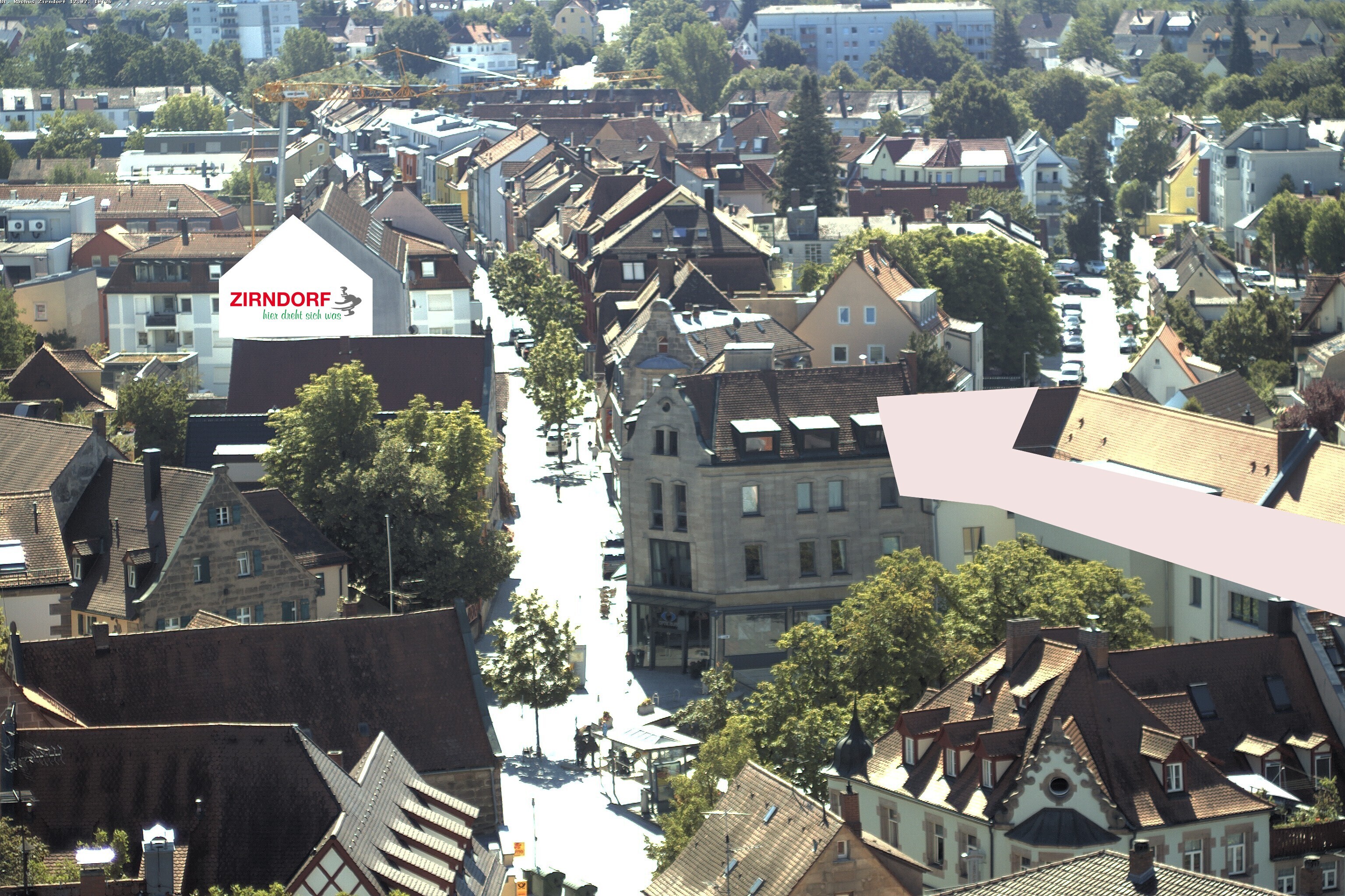 Archiv Foto Webcam Kirchturm Zirndorf