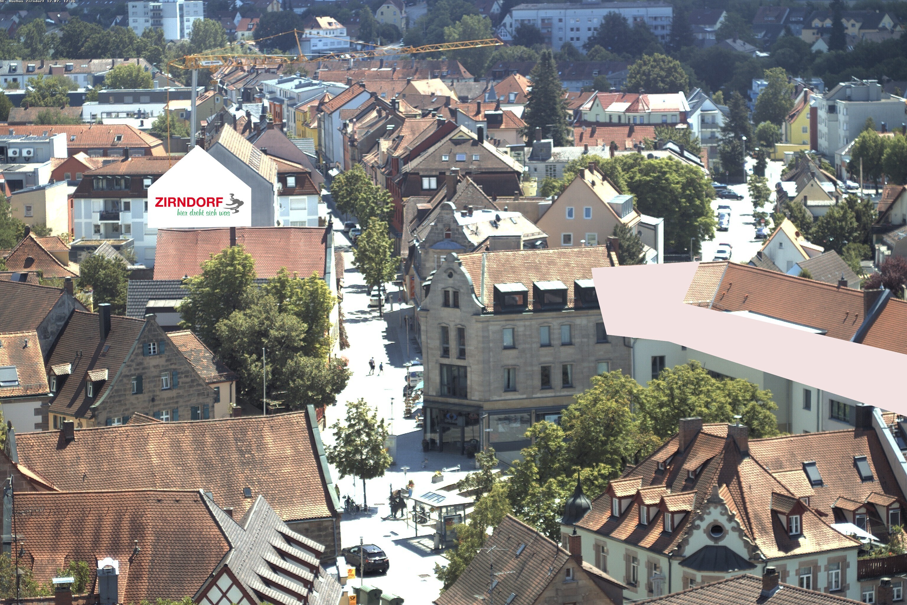Archiv Foto Webcam Kirchturm Zirndorf