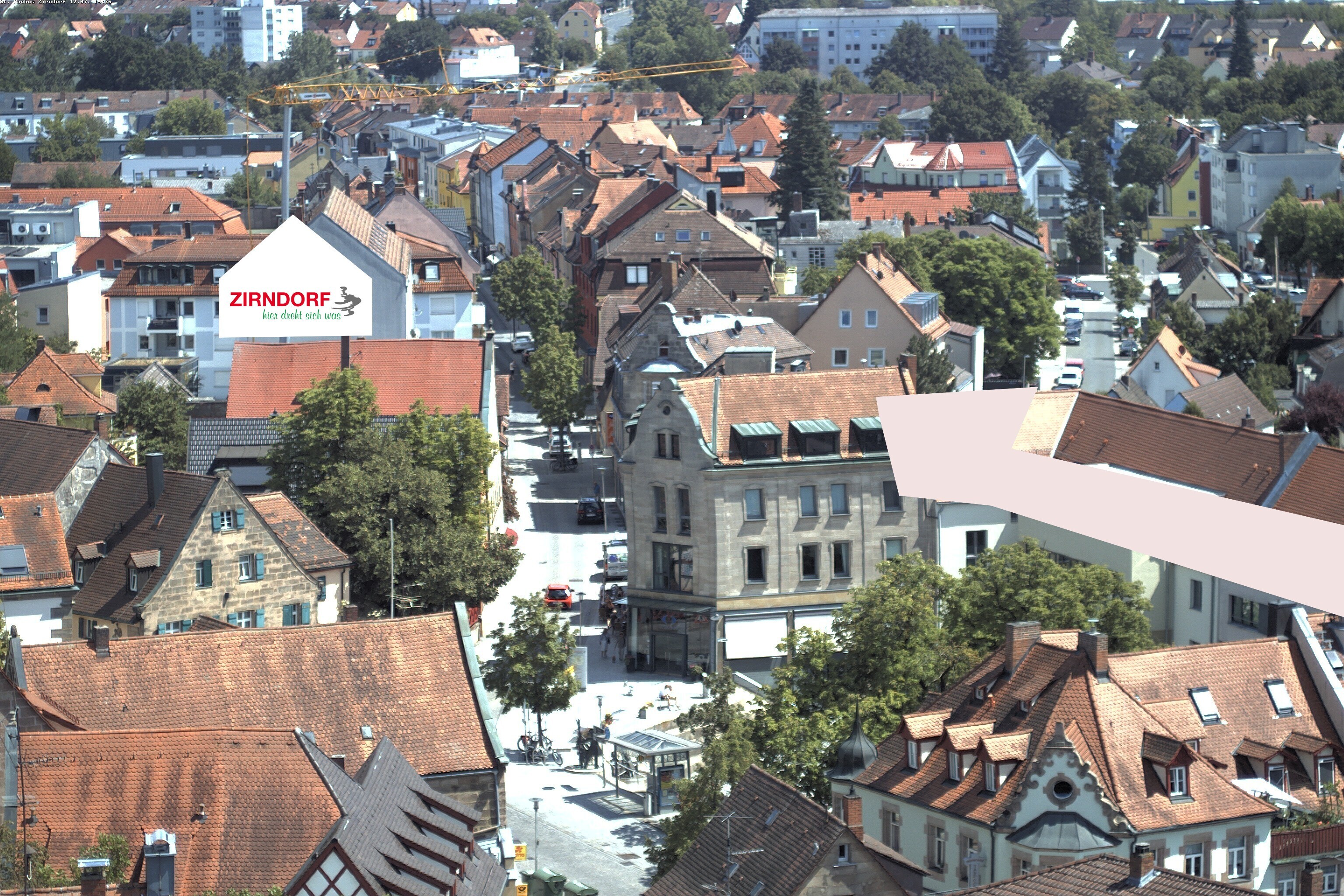 Archiv Foto Webcam Kirchturm Zirndorf