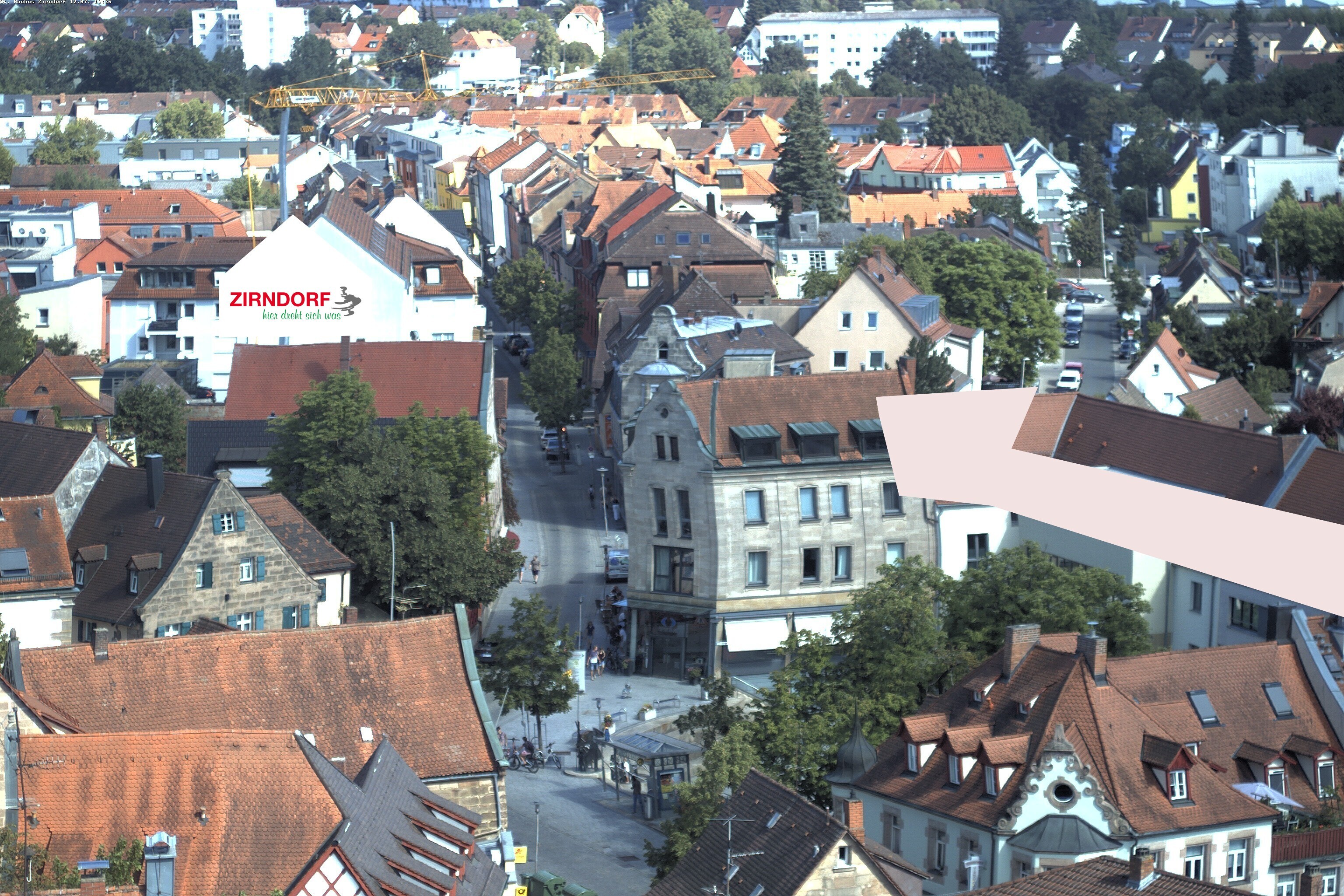 Archiv Foto Webcam Kirchturm Zirndorf