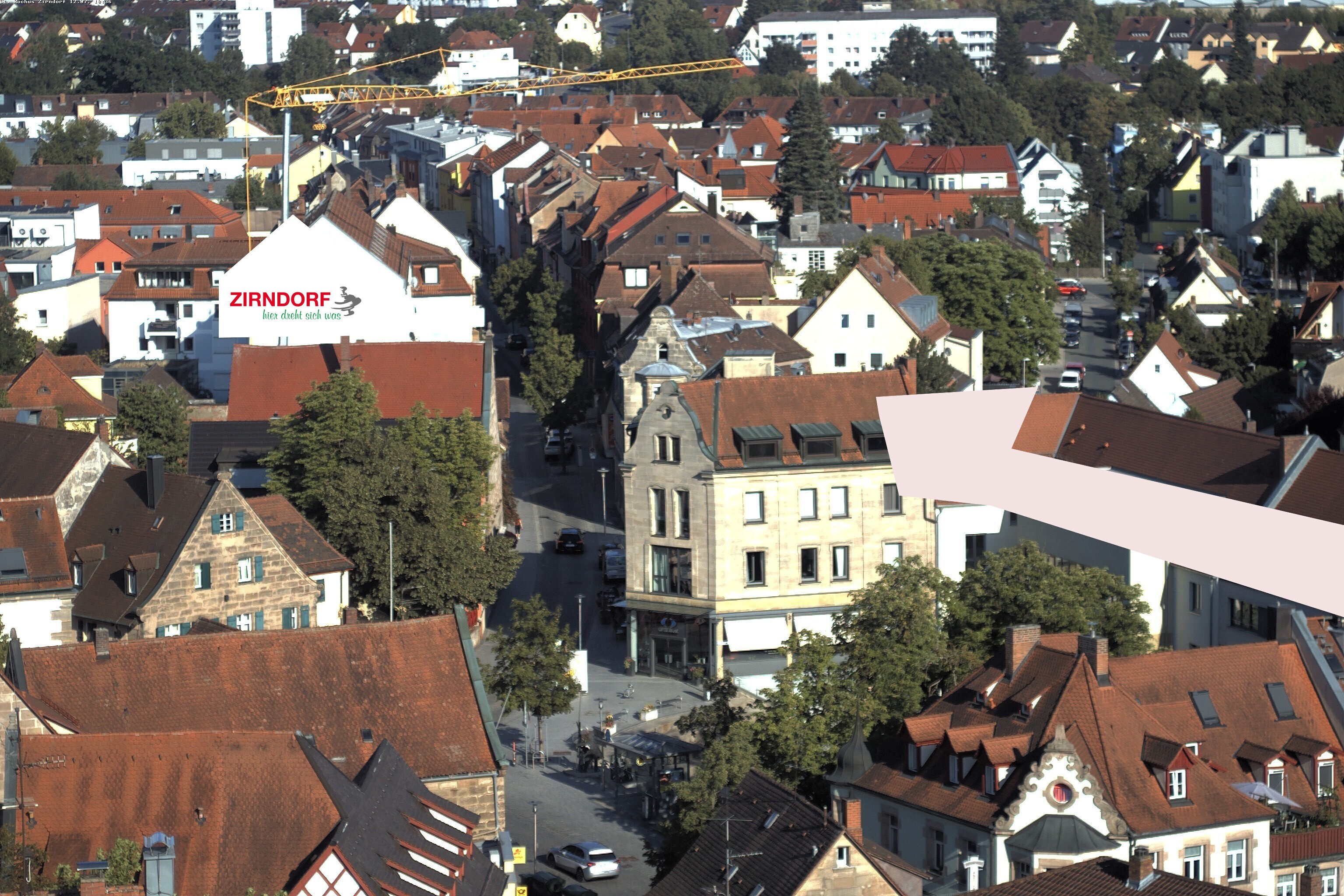 Archiv Foto Webcam Kirchturm Zirndorf