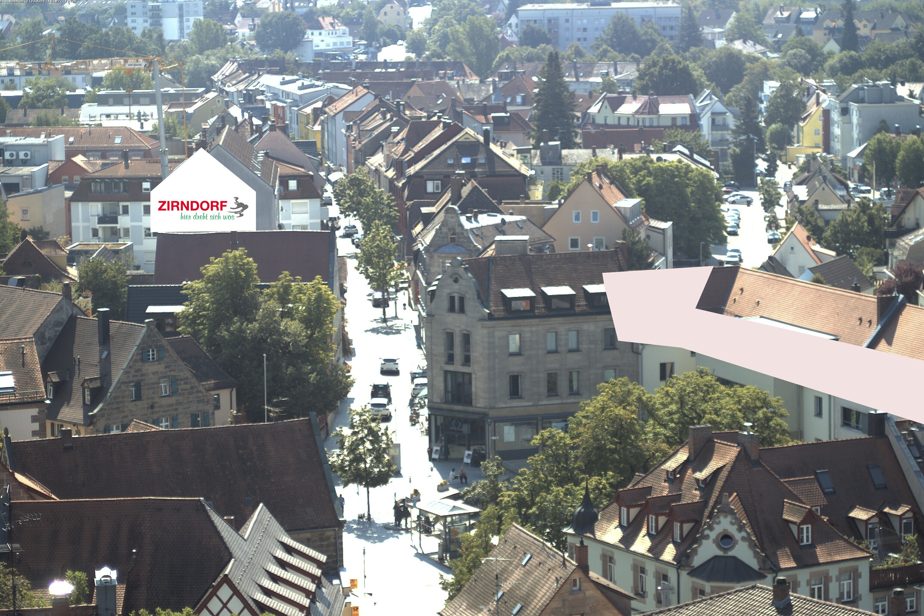 Archiv Foto Webcam Kirchturm Zirndorf