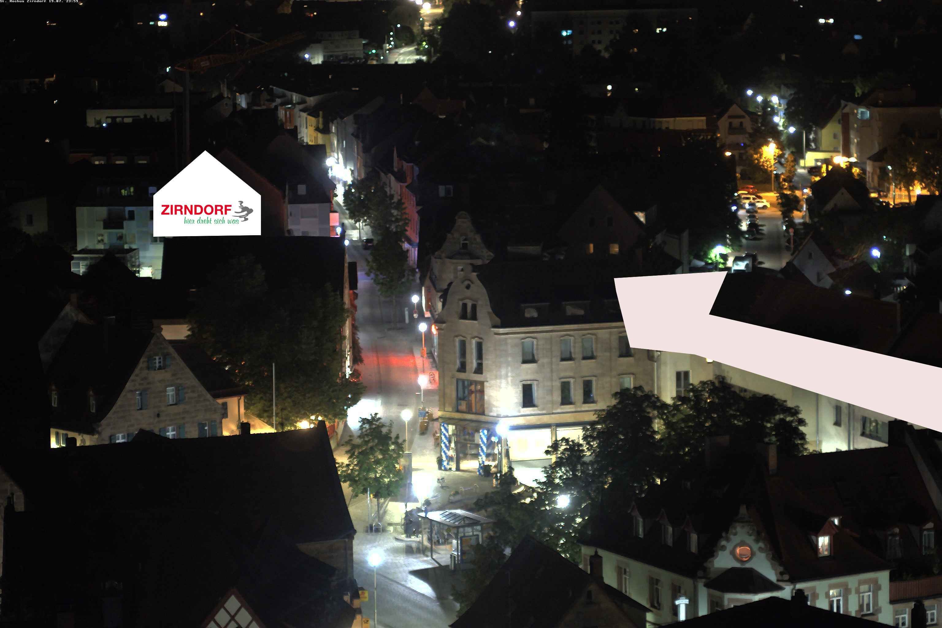 Archiv Foto Webcam Kirchturm Zirndorf