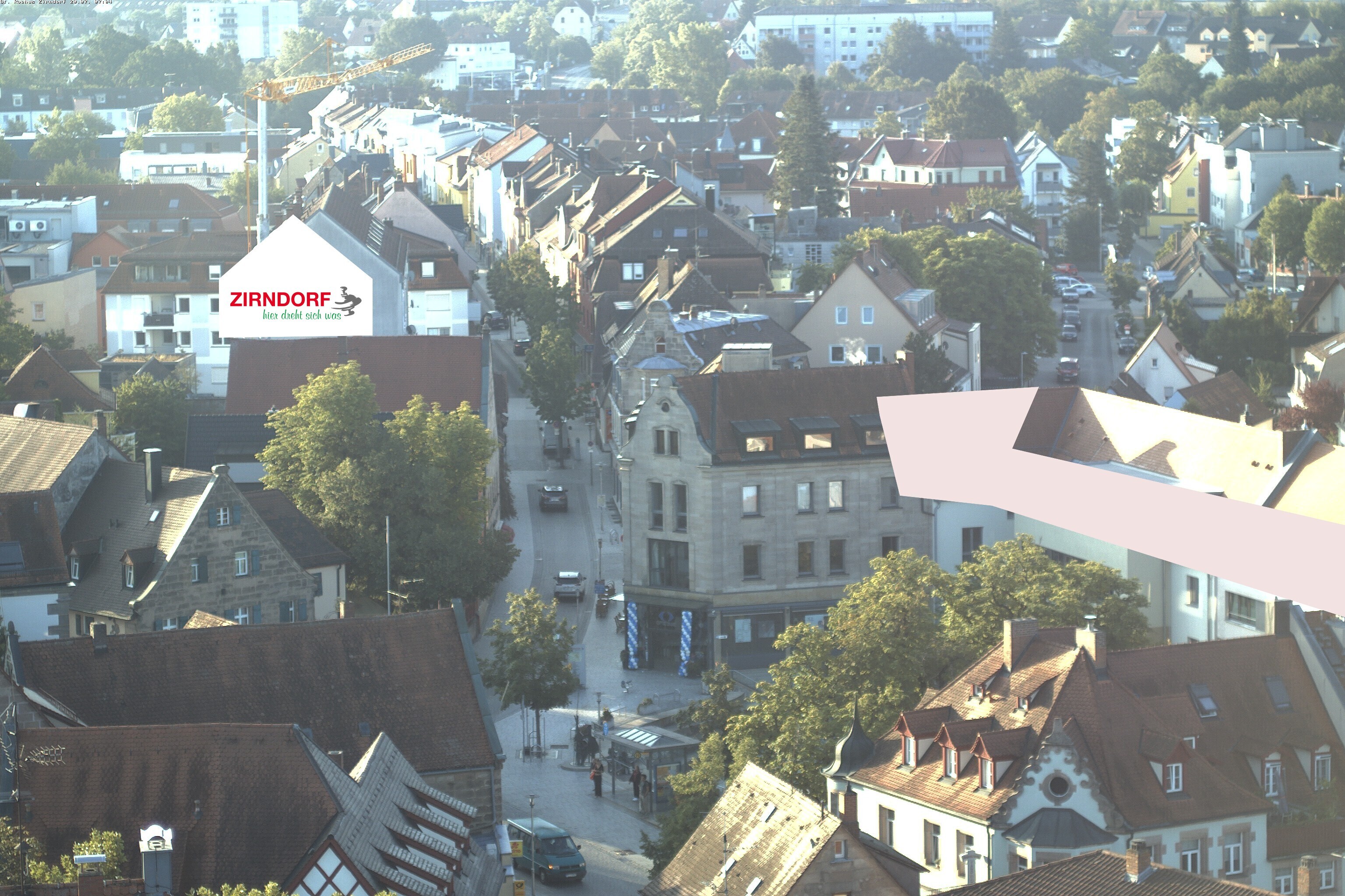Archiv Foto Webcam Kirchturm Zirndorf