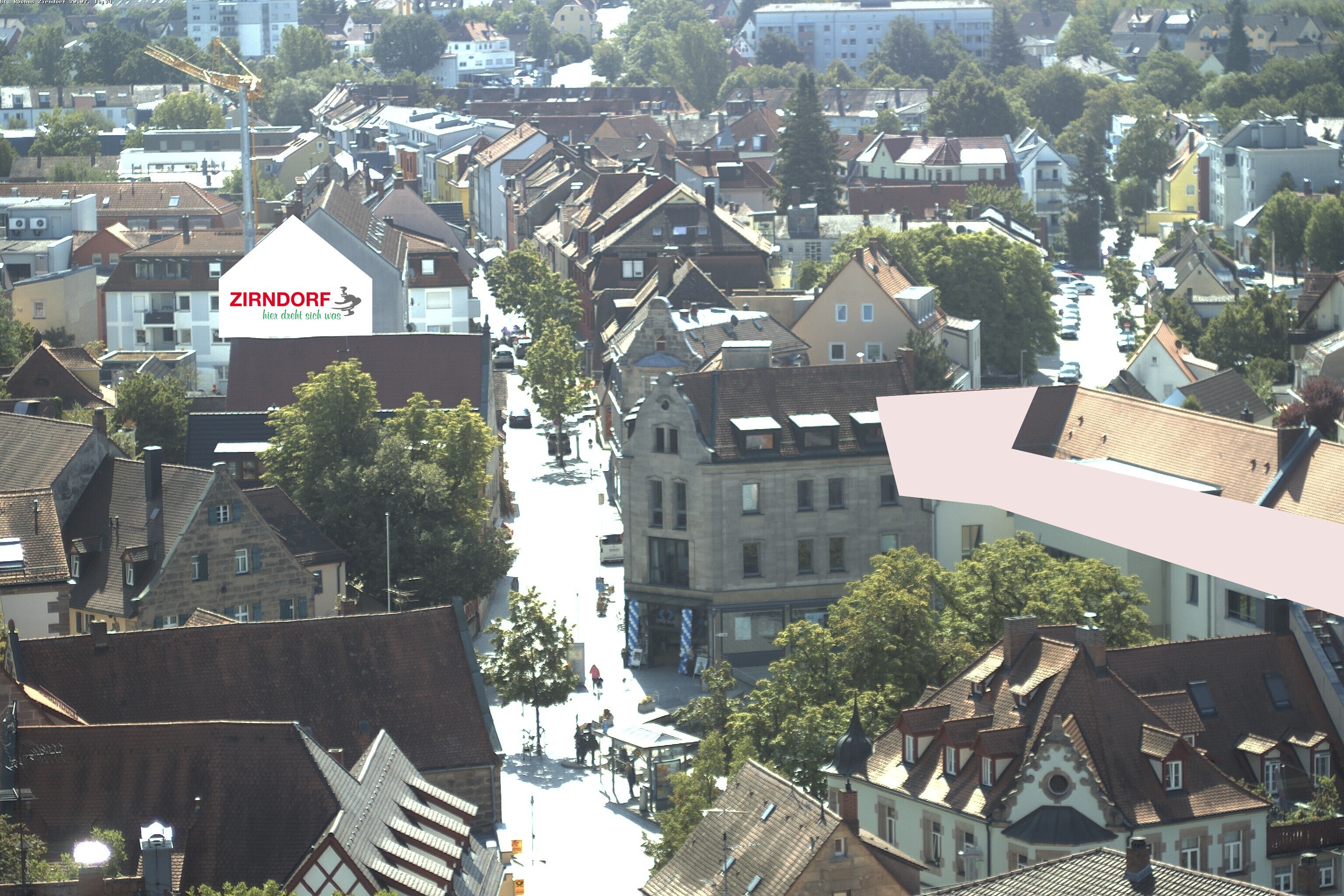 Archiv Foto Webcam Kirchturm Zirndorf