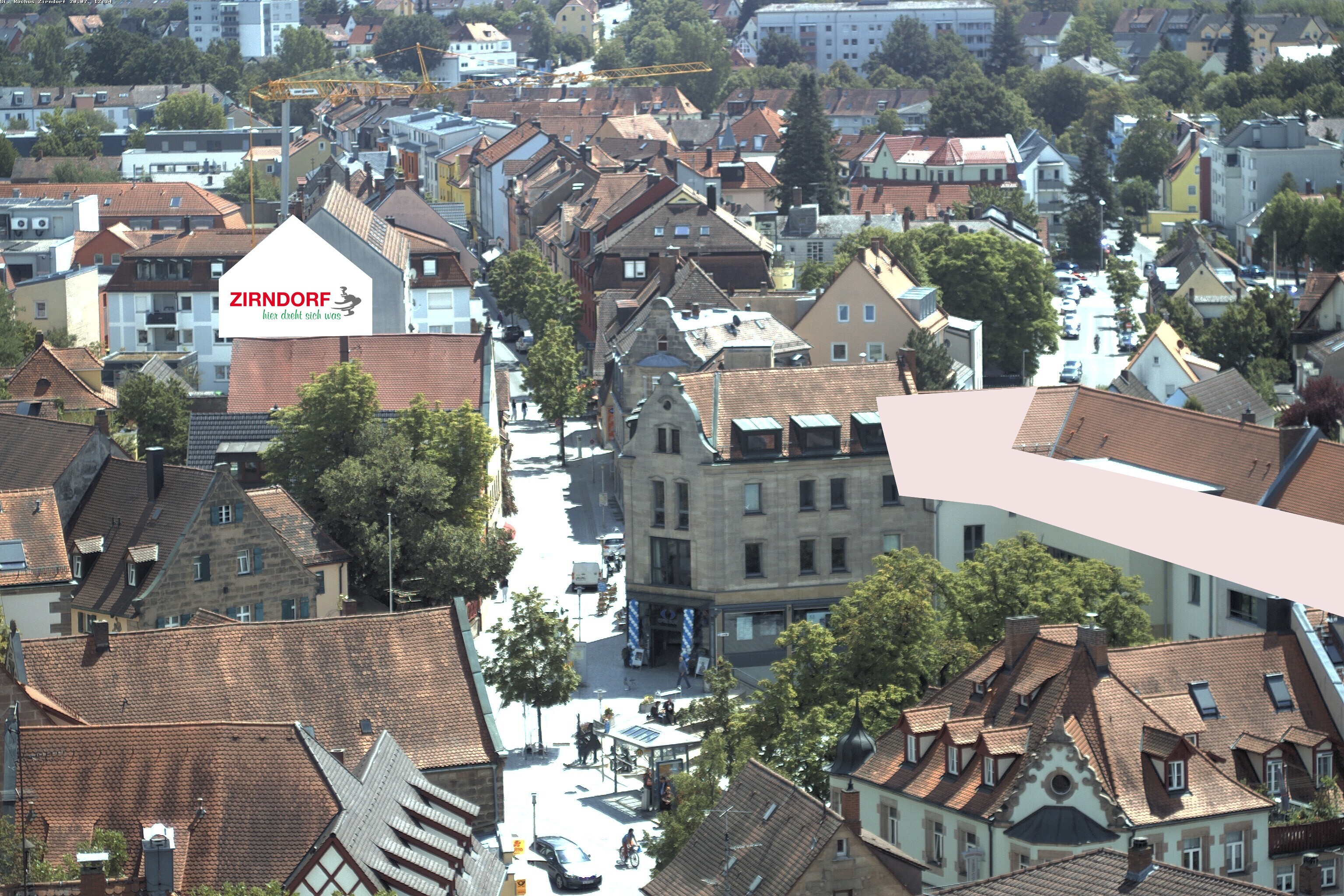 Archiv Foto Webcam Kirchturm Zirndorf