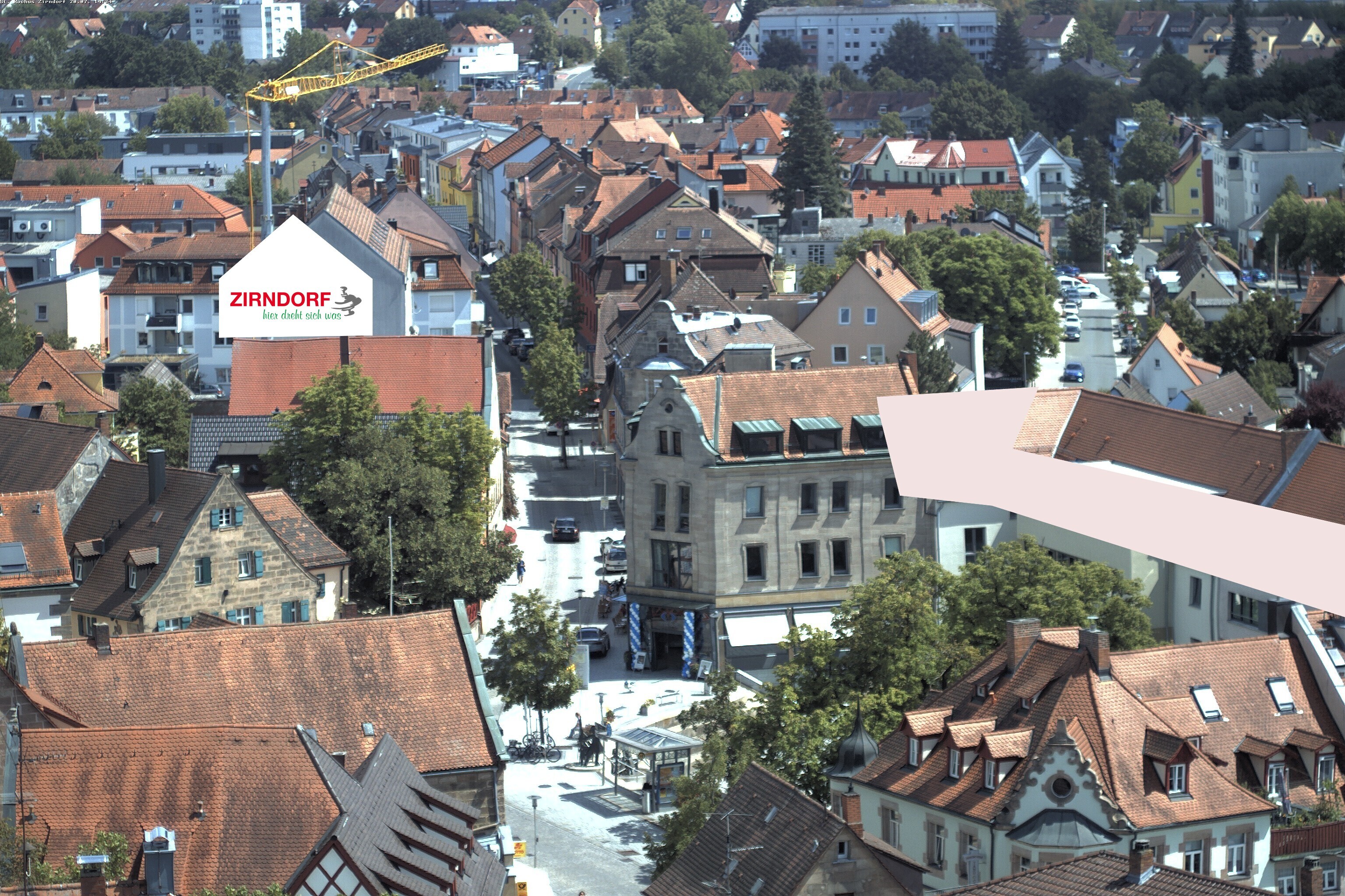 Archiv Foto Webcam Kirchturm Zirndorf