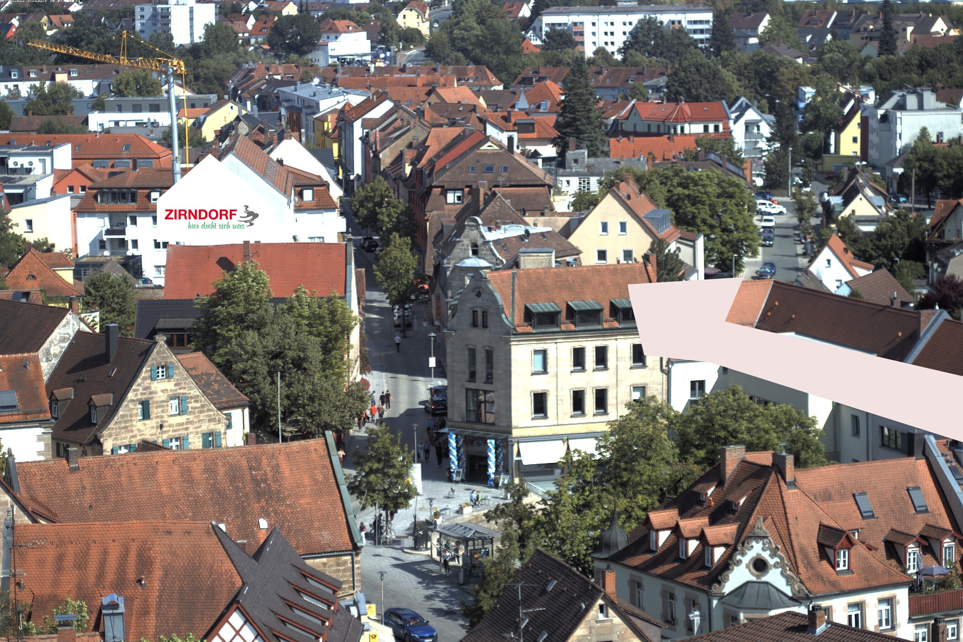 Archiv Foto Webcam Kirchturm Zirndorf