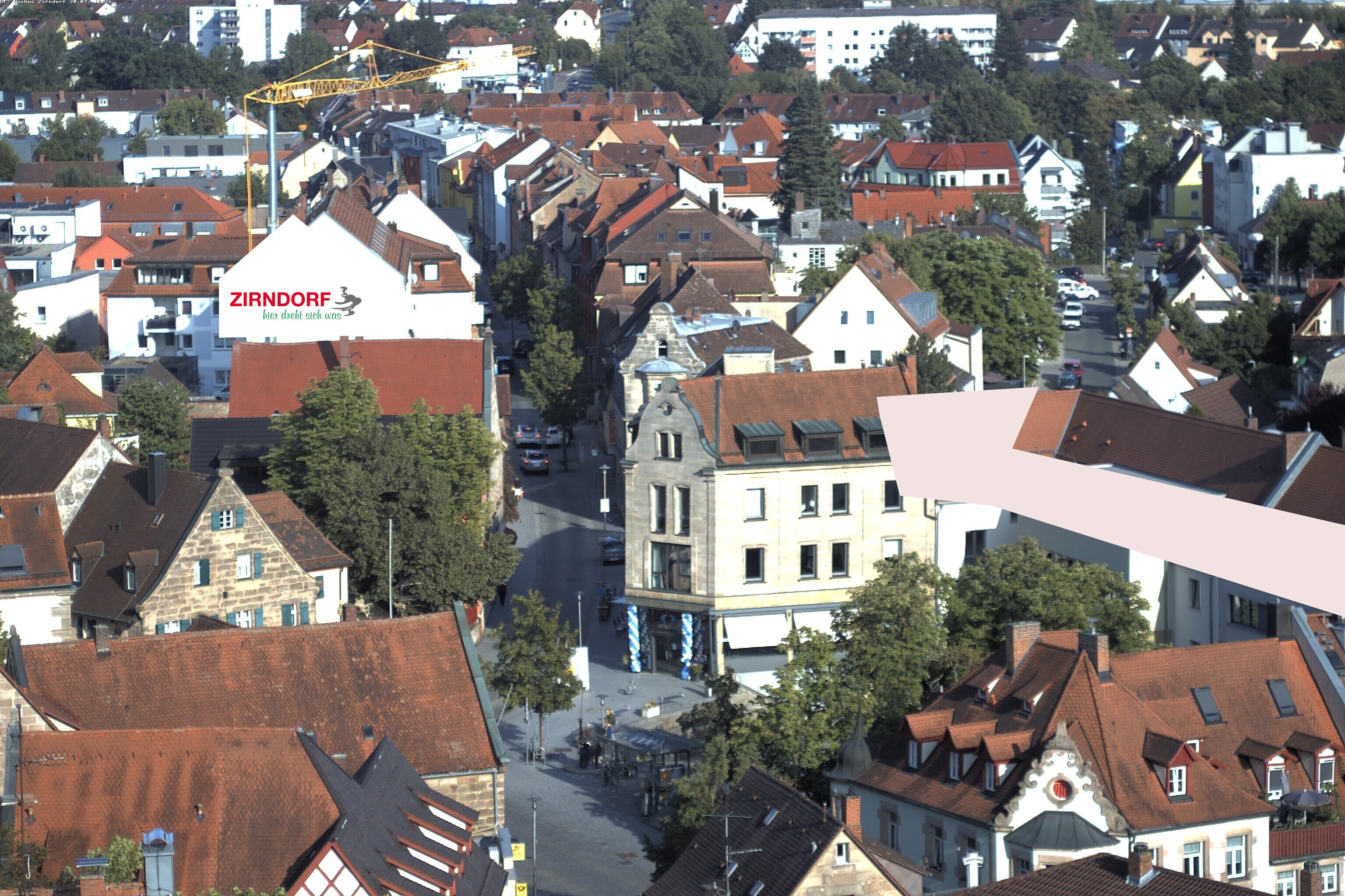 Archiv Foto Webcam Kirchturm Zirndorf
