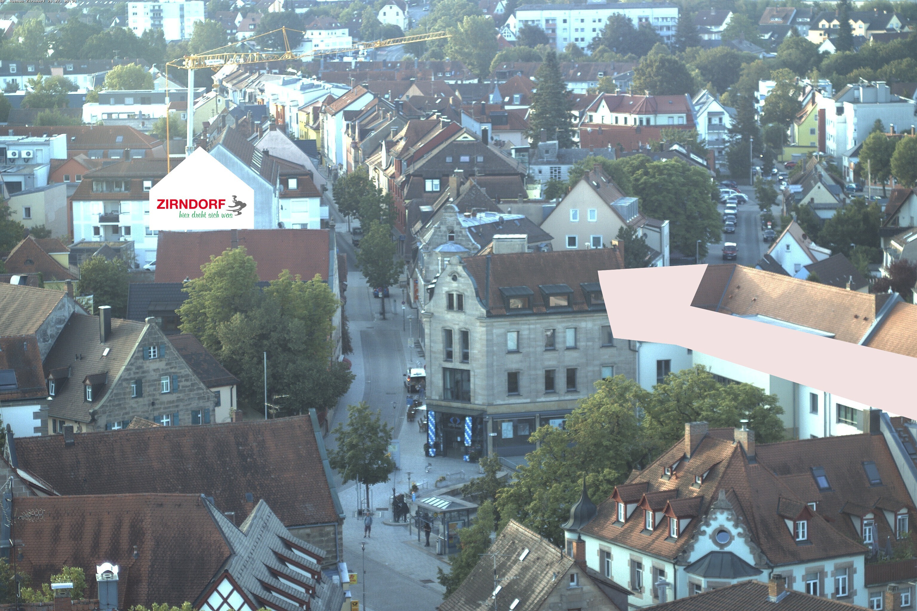 Archiv Foto Webcam Kirchturm Zirndorf