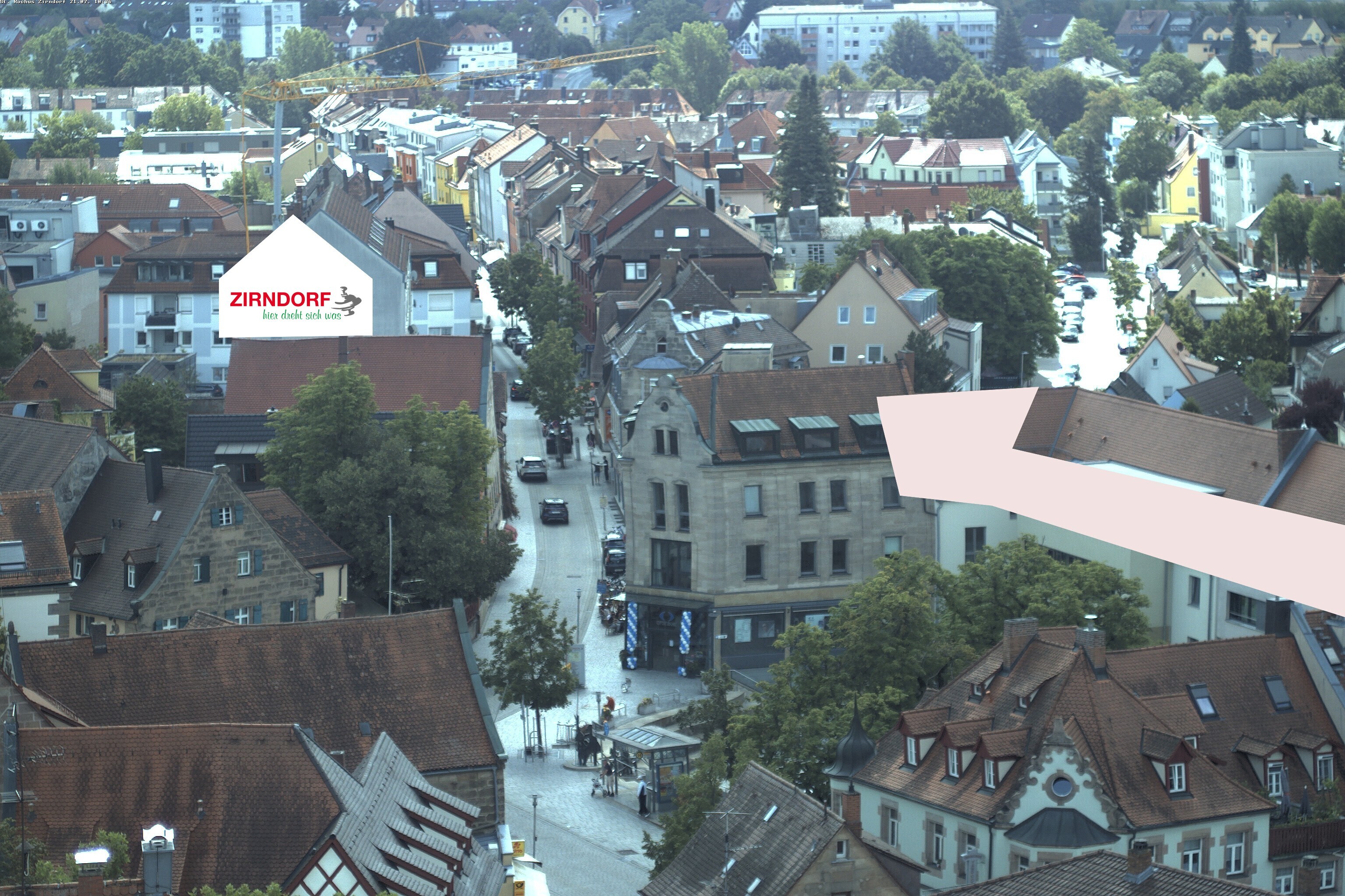 Archiv Foto Webcam Kirchturm Zirndorf