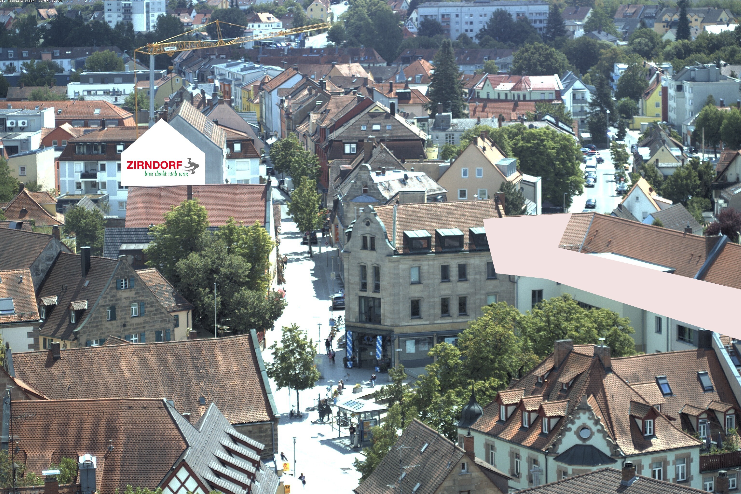 Archiv Foto Webcam Kirchturm Zirndorf