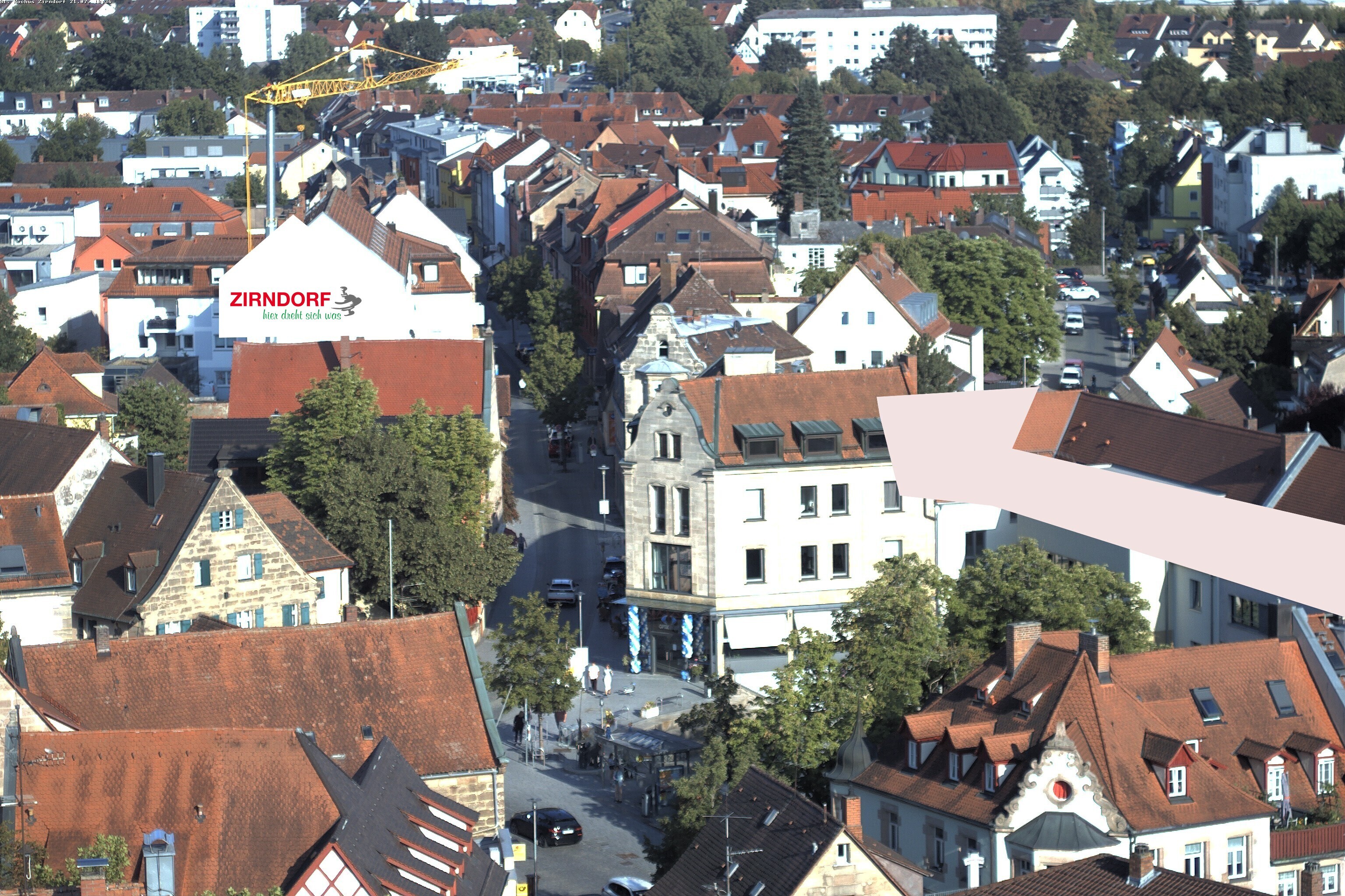 Archiv Foto Webcam Kirchturm Zirndorf