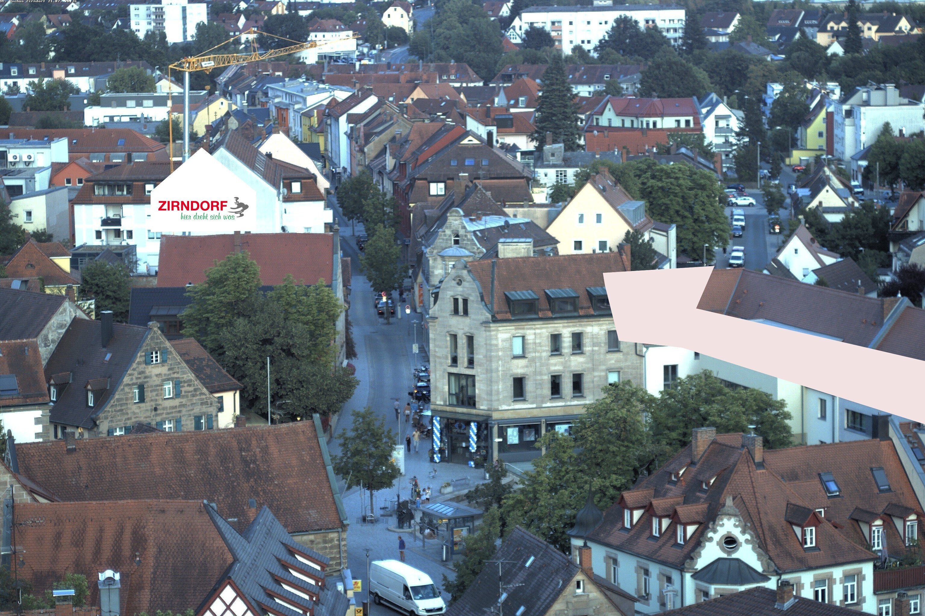 Archiv Foto Webcam Kirchturm Zirndorf