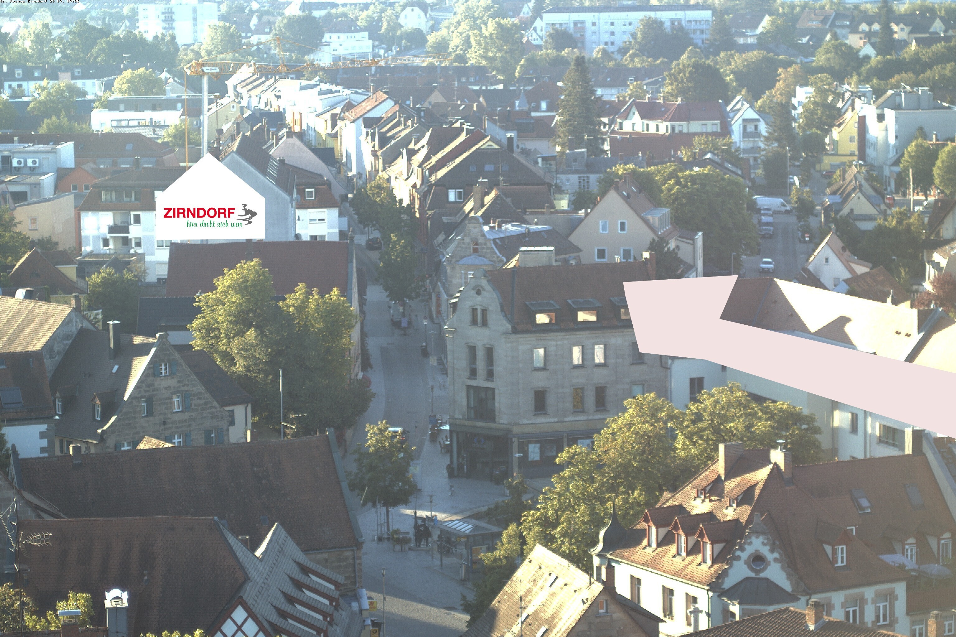 Archiv Foto Webcam Kirchturm Zirndorf