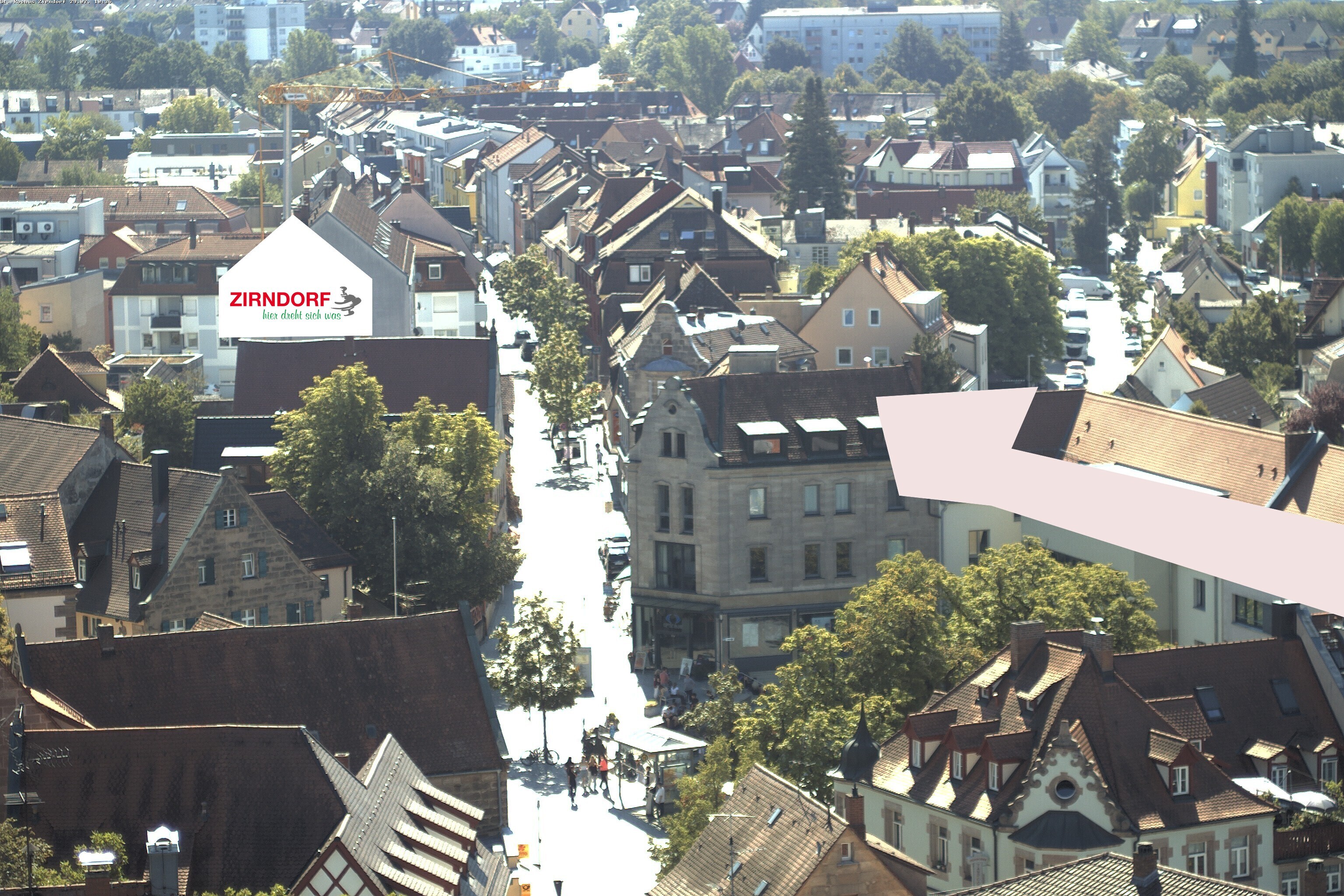 Archiv Foto Webcam Kirchturm Zirndorf