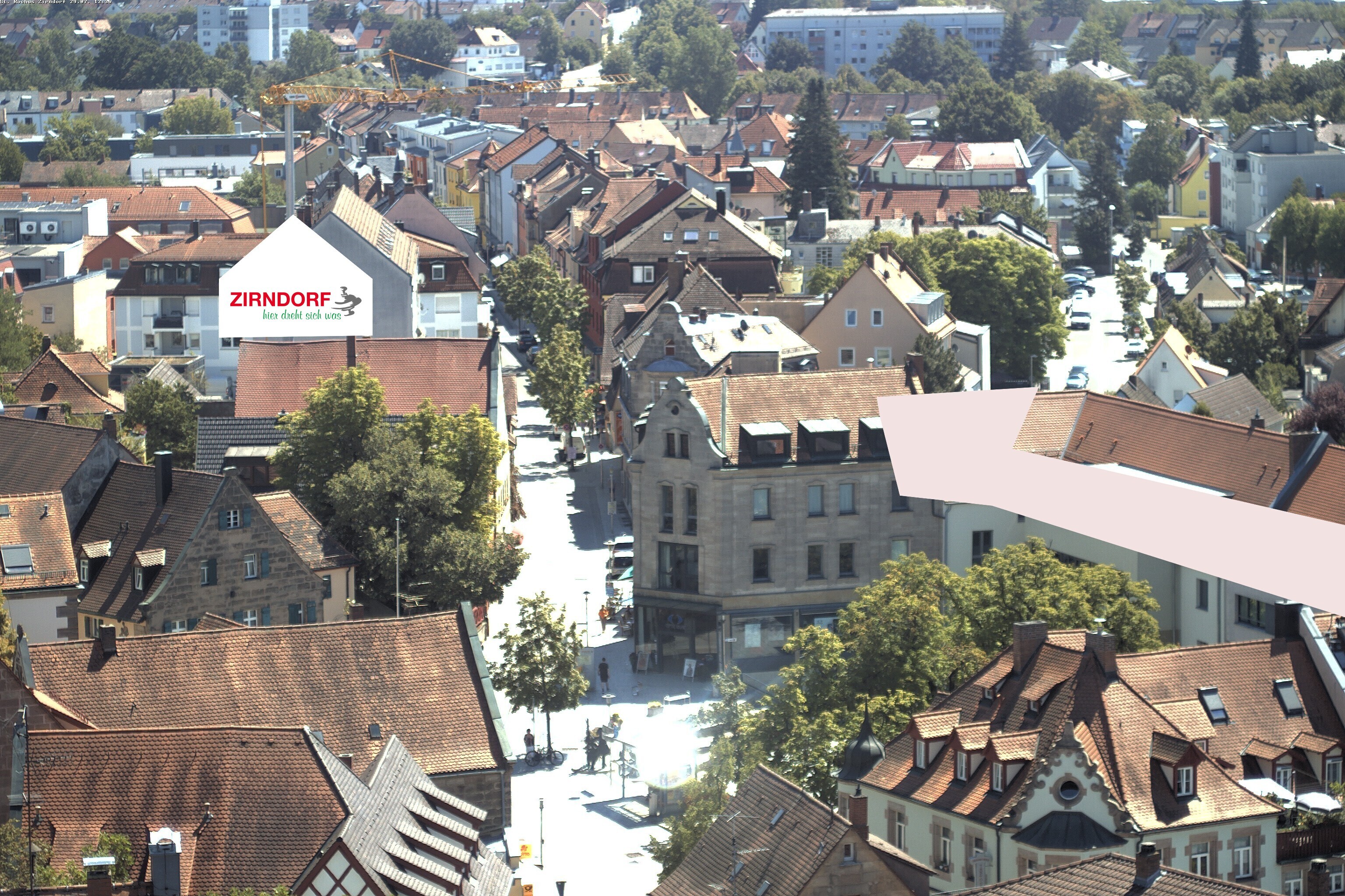 Archiv Foto Webcam Kirchturm Zirndorf