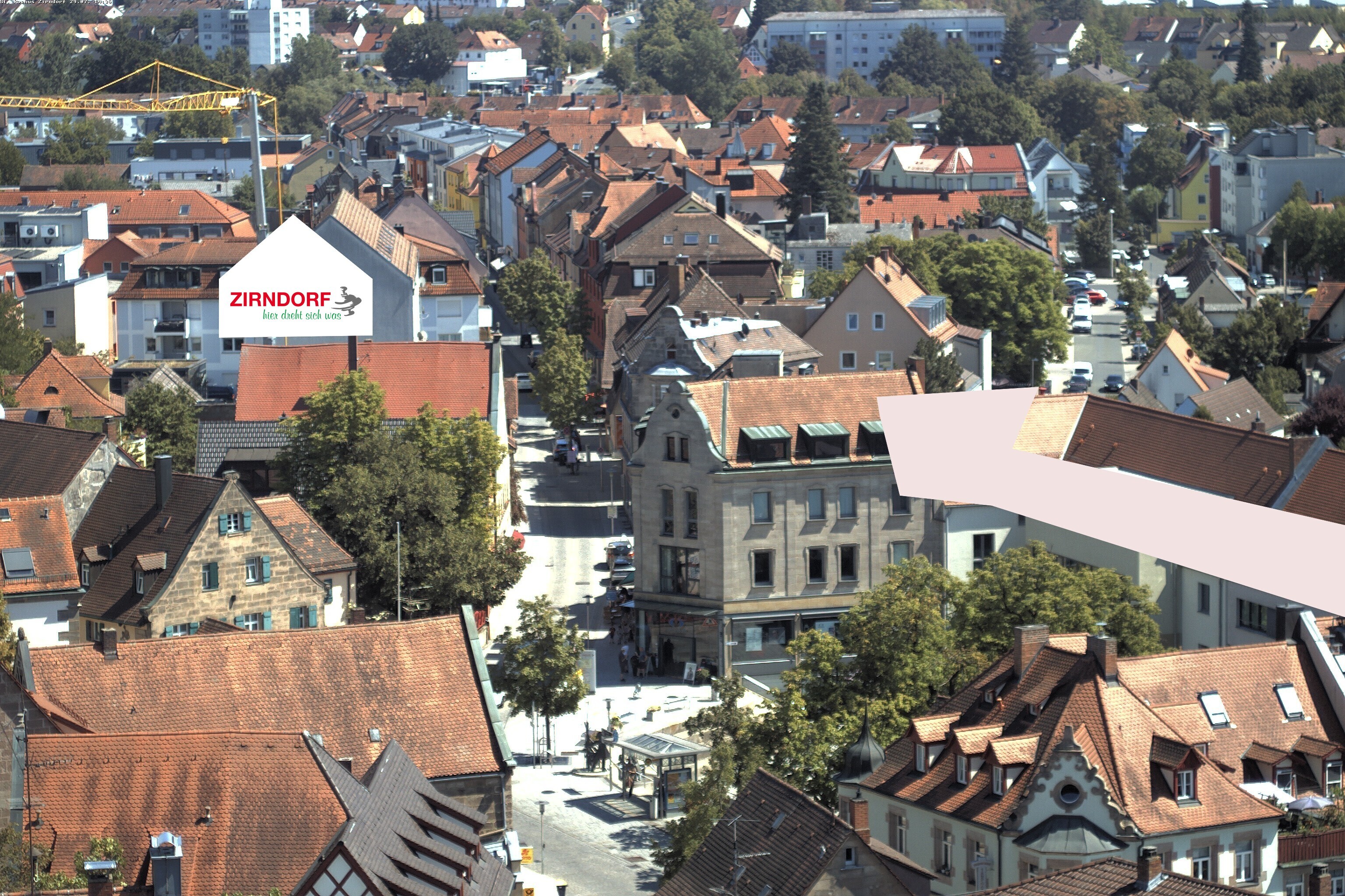 Archiv Foto Webcam Kirchturm Zirndorf